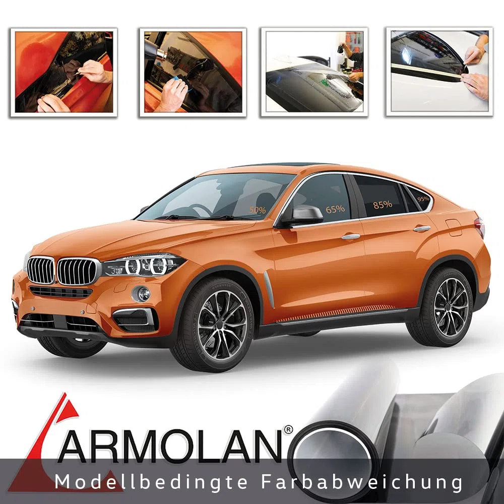 Armolan Daytona Tönungs-Folie alle Tönungsgrade Kfz/Auto-Scheiben- Tief-schwarz (Schwarz 95% Tönungsgrad, 0,51x30,5m)