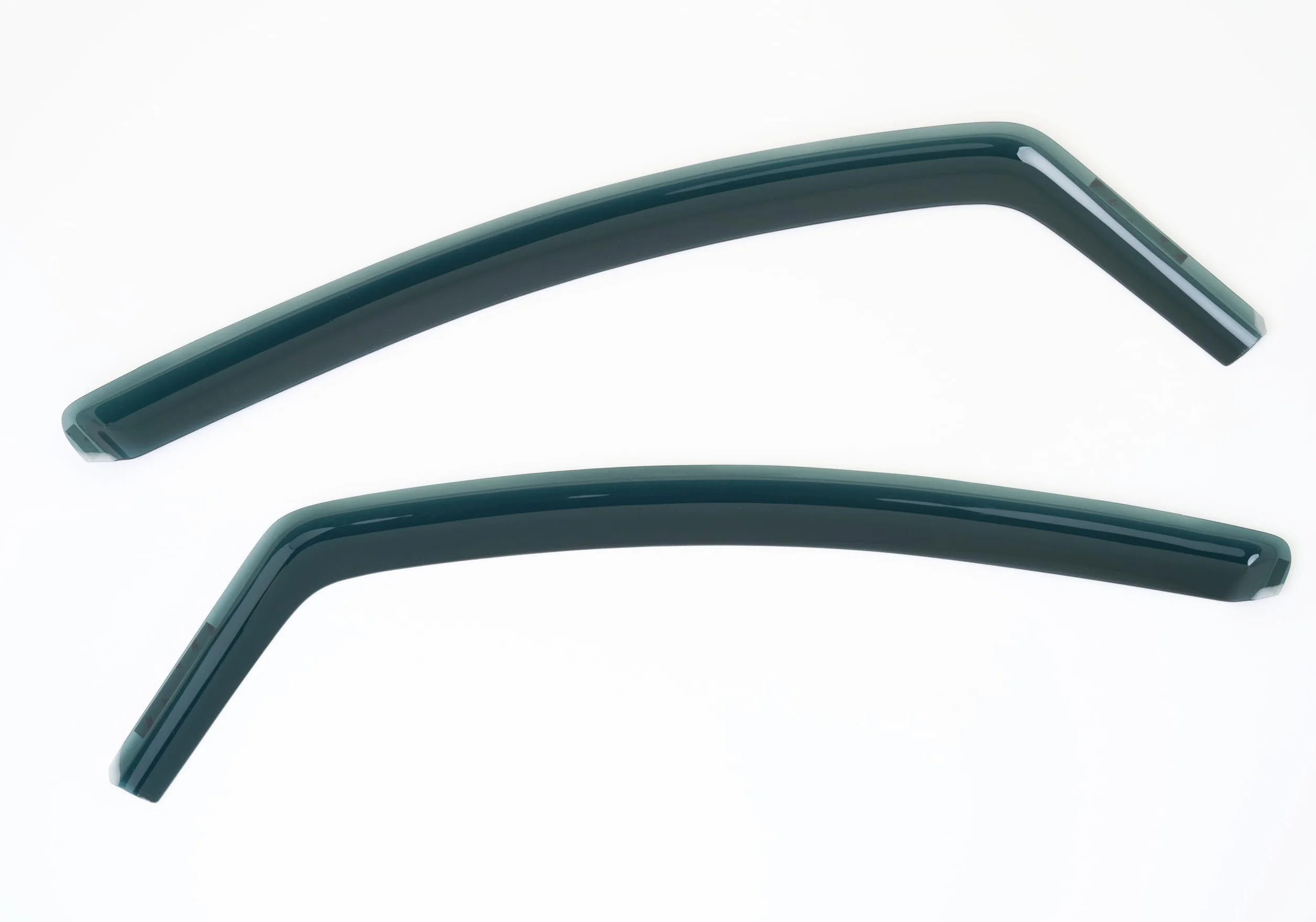 Set mit 2 Windabweisern, kompatibel mit VW Transporter T5 T6 T6.1 2004-2024, In-Kanal, Dunkles Rauchgetönt, Selbstklebend