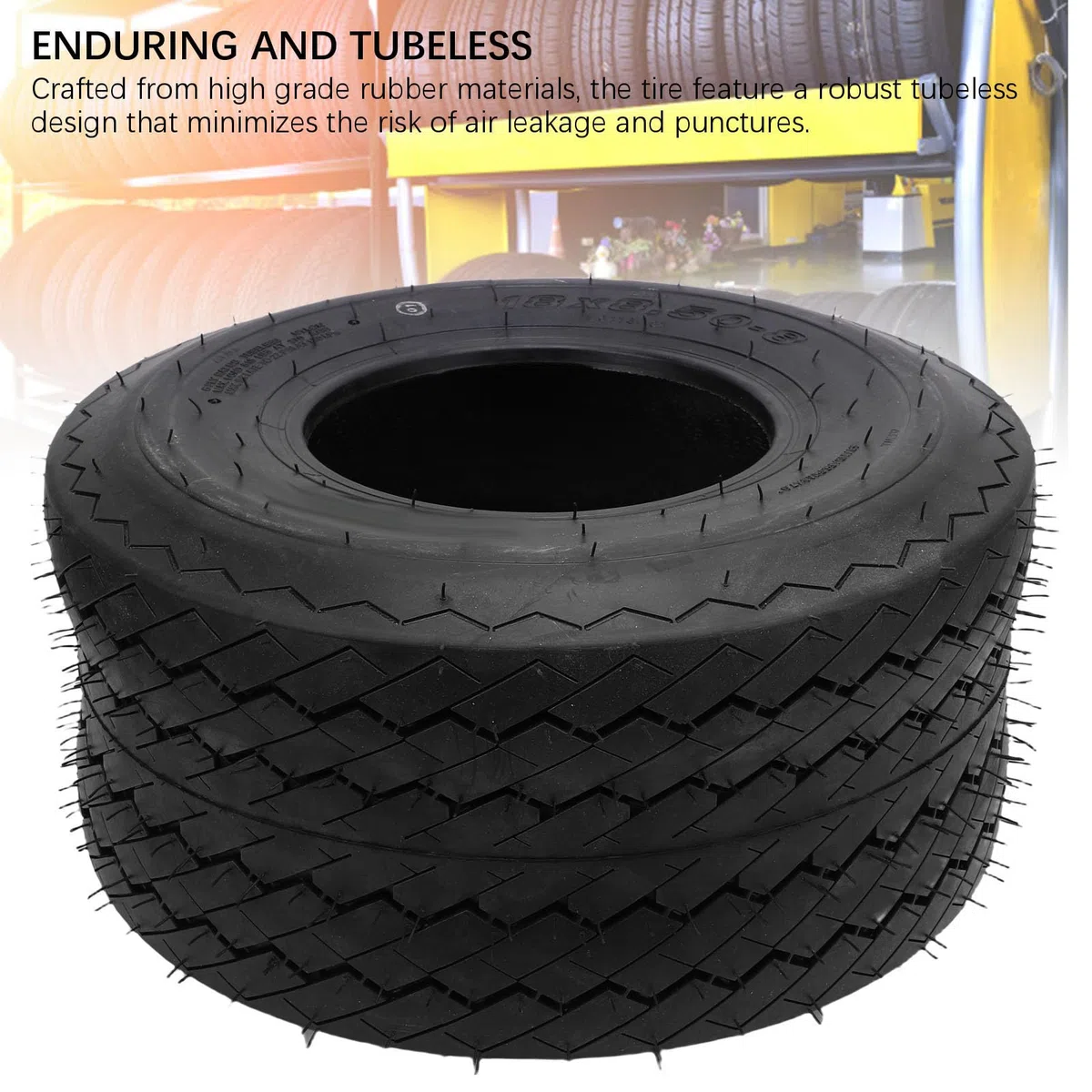 18x8.50 8 18x8.5 8 Reifen 4 Laute Schlauchlose Reifen Zum Fahren von Mähern Gartentraktor -Rasenreifen Golfwagen