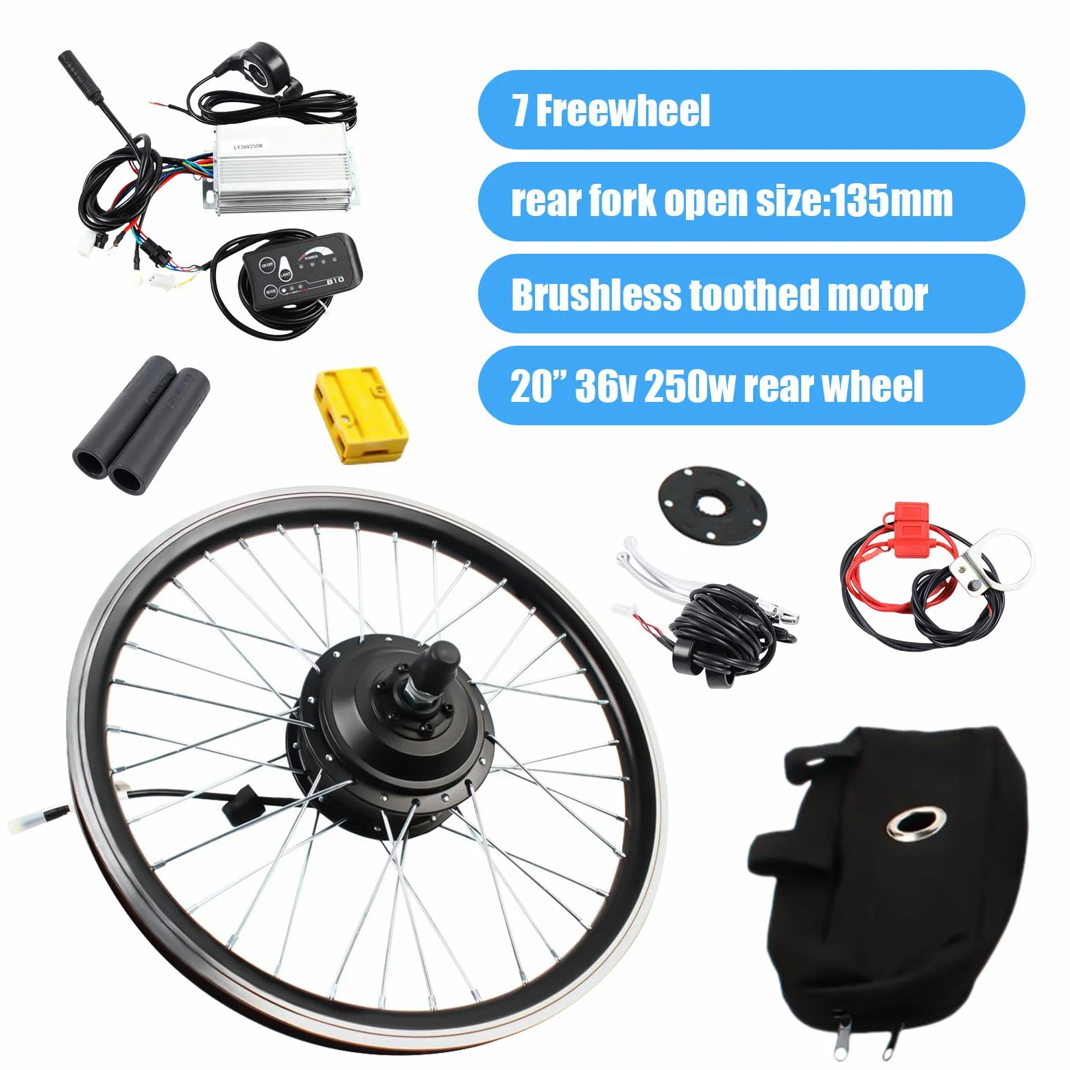20 Zoll Elektrofahrrad Umbausatz 36V 250W Umbausatz E-Bike Umbausatz Elektrofahrrad Umbausatz