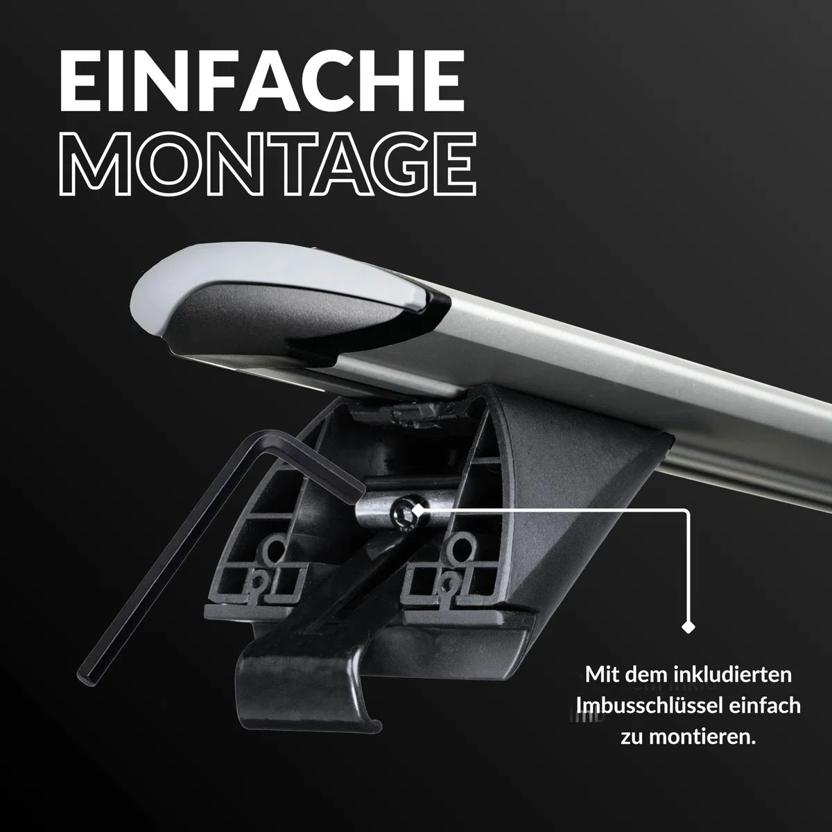 Owen Dachträger 5.0 Pro Silber 120cm - Universal Relingträger für eine offene Reling | 90 kg Tragkraft | 2 min Montage | Geprüft nach DIN 75302 |Top-Performance Dachträger für Ihr Auto