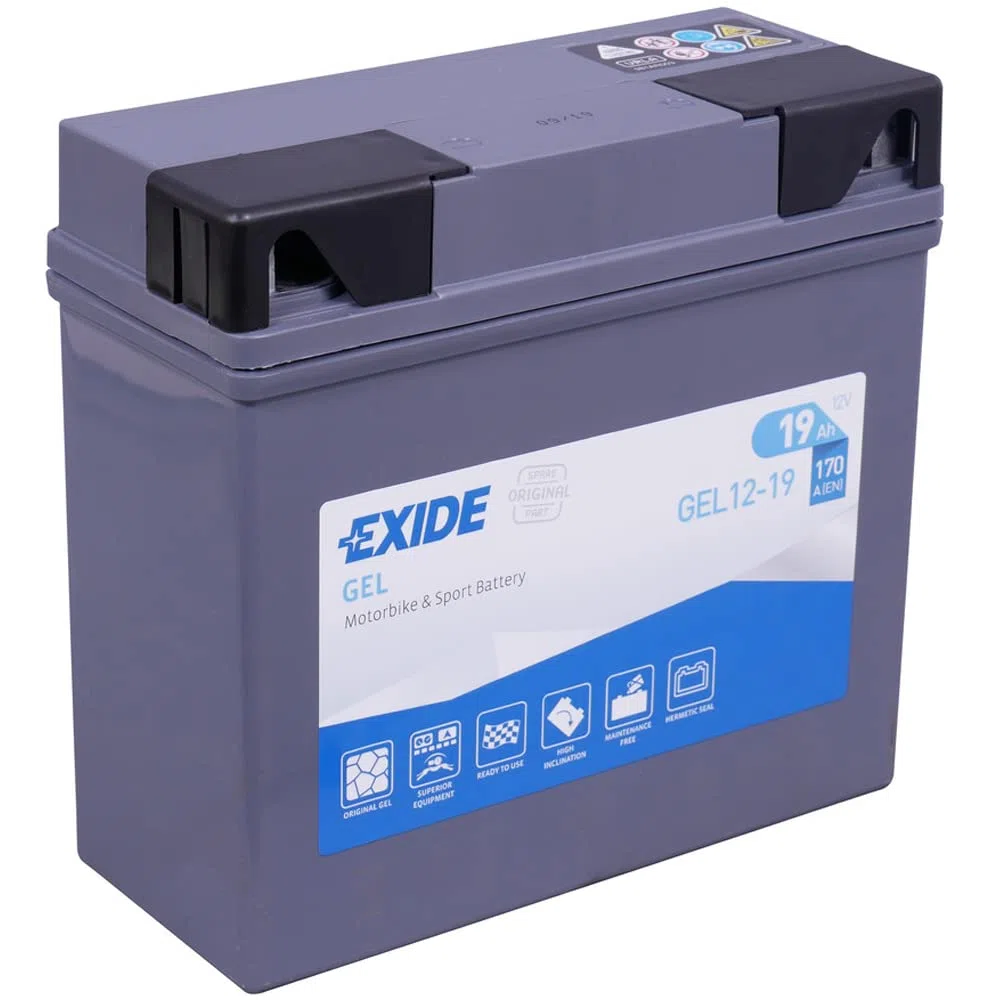 Exide GEL12-19 GEL Motorrad Starter-Batterie 12V 19Ah 170A