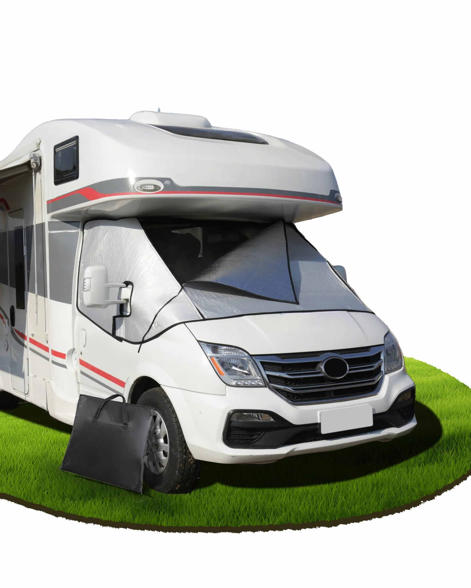 Frontscheibenabdeckung mit Reißverschluss, Umfassender Schutz vor Sonnen, Kalt und Staub, Silberne Scheibenabdeckung für FIAT Ducato Peugeot Boxer Citroen Jumper X250/290 2006-2024