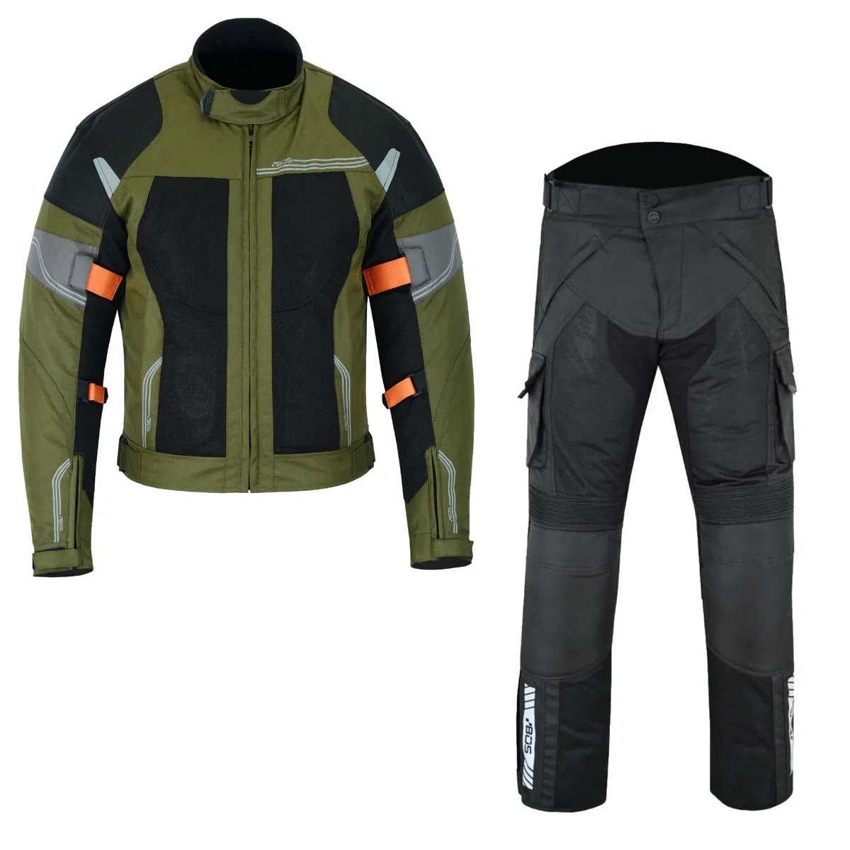 Motorradkombi Herren 2-Teilig – Motorradjacke Mesh Belüftet + Hose mit CE-Schutz – Ideal für Sommer,Sommer Motorradjacke Herren mit CE-Protektoren & Motorradhos