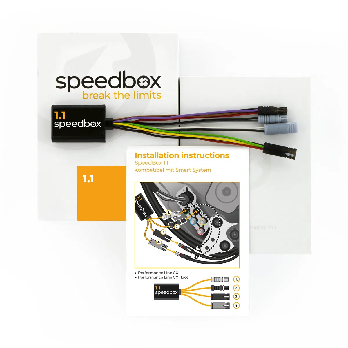 SpeedBox 1.1 kompatibel mit Bosch (Smart System) / E-Bike Premium Tuning-Chip für Bosch-Motoren mit Smart System