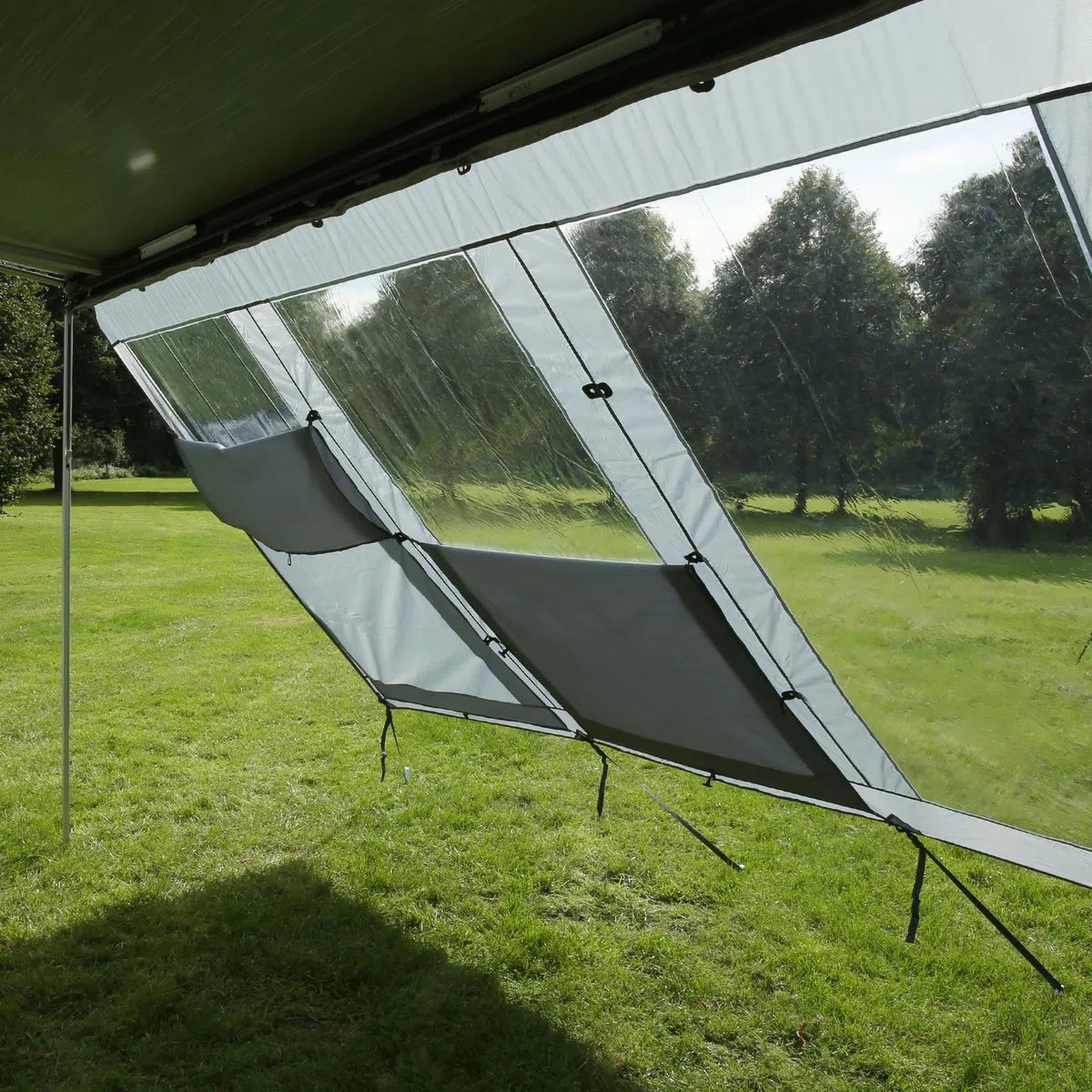 YOUR GEAR Vorderwand für Markise 3,7 m x 2 m Wasserdicht PVC UV Schutz Winddicht Sonnenschutz Sichtschutz Campingbus Wohnmobil - Vorderwand für Markise schützt vor Sonne, Wind und Regen