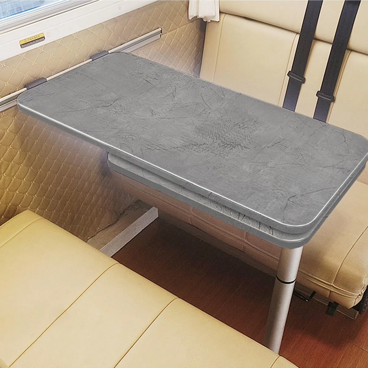 Wohnmobiltische Klapptisch für Wohnmobile 360 Grad Schwenkbar Abnehmbar Verstellbar Wohnmobilzubehör Truck Wohnwagen(Gray)
