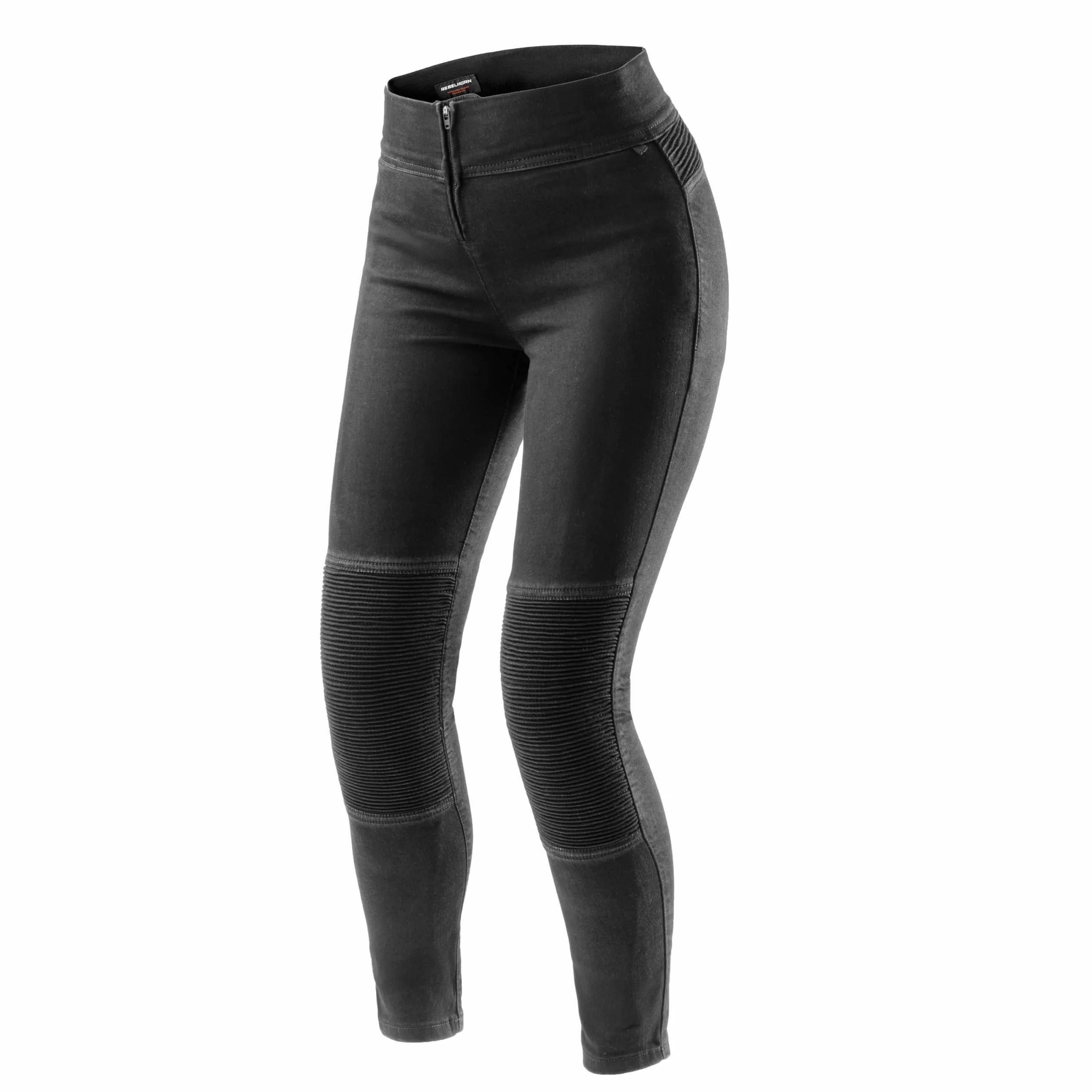 REBELHORN Chica Motorradleggings Motorradhose Damen | Aramidfaser Futter | Knie und Hüftprotektoren Stufe 2 | Tasche für Steißbeinprotektor | Hohe Taille | Skinny Fit