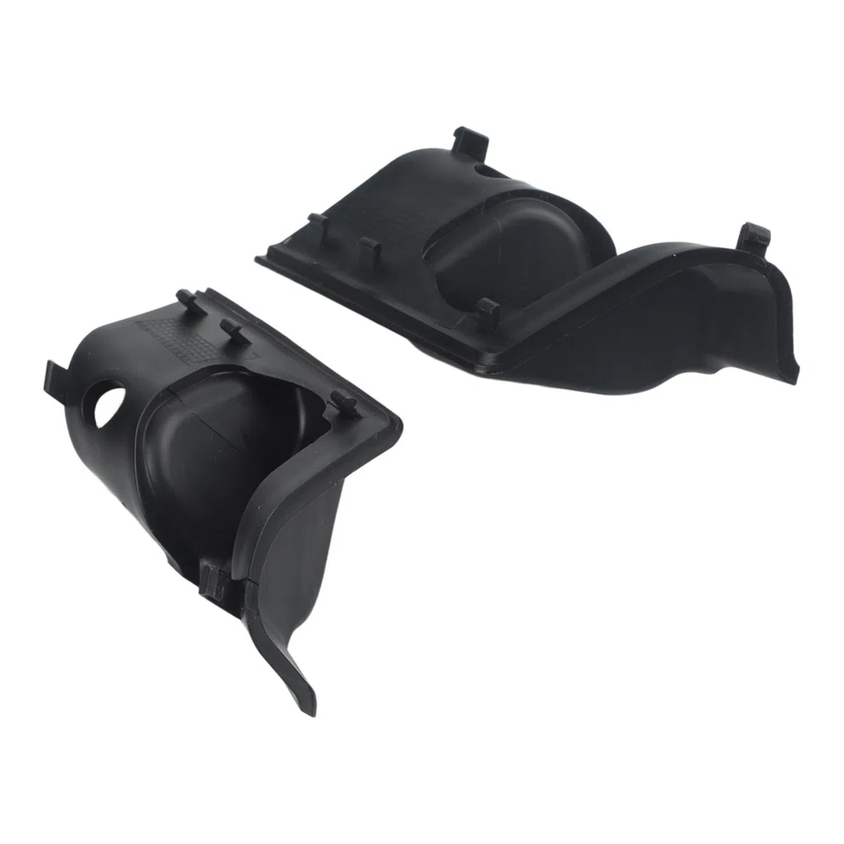 Vordere Motorhauben-Scharnier-Abdeckung, Paar L&R Kappen, schwarze Kunststoffschützer für Ford Transit MK7 2006–2013