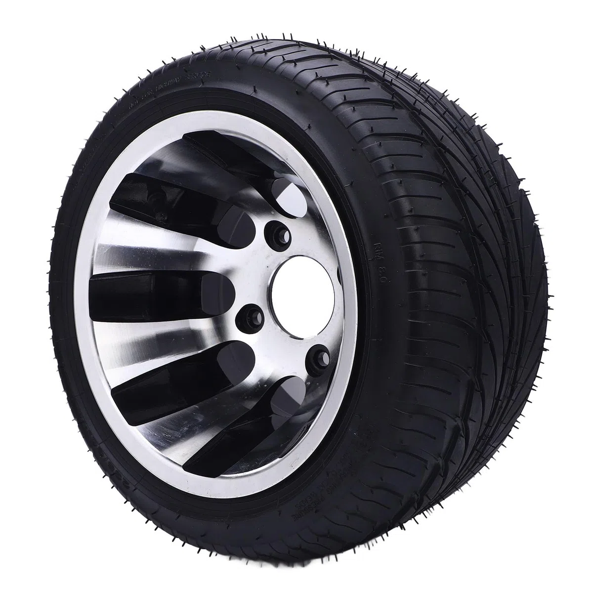 Asixxsix 10-Zoll-All-Terrain-Reifen, 235/30-10 6PR, Pannensicherer Golfwagen-Reifen mit Einzigartigem Hervorstehendem Design für Verbesserten Grip und Stabilität auf Schlammigen (Mit Rad Rand)