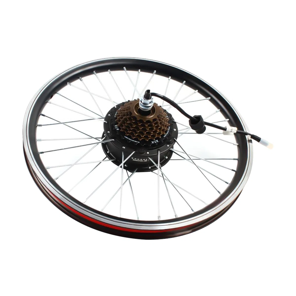 20 Zoll E-Bike Umbausatz, 36V Hinterrad Bürstenloser Nabenmotor mit LED Display, 5 Magnetpunkte Sensor, 3 Gang Getriebe, Elektrofahrräder Conversion Kit für V-Bremse und Scheibenbremse