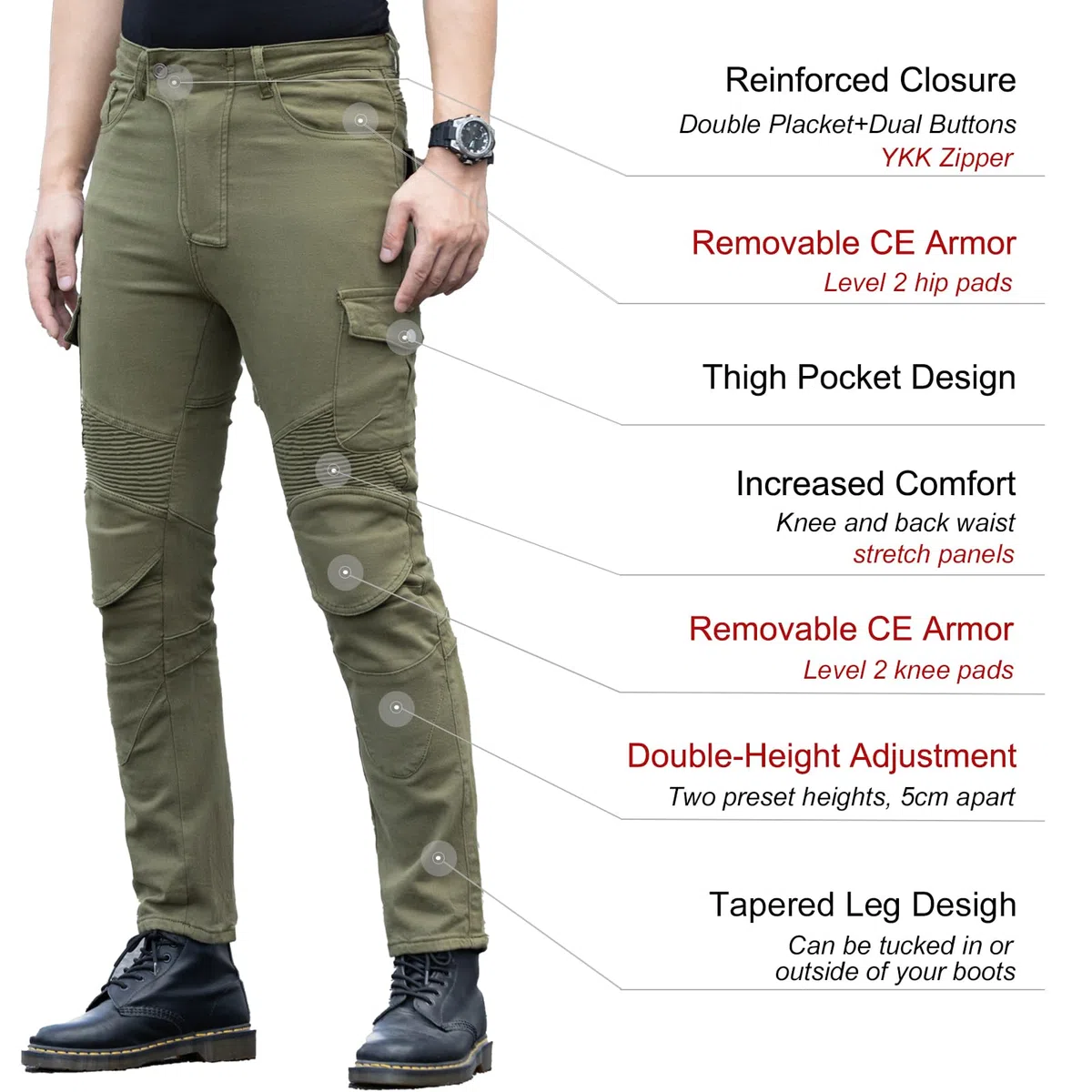 CTBQiTom Morradhose Herren Motorrad Hosen Motorrad Jeans Motorradhose Jeans Gepanzert mit CE Rüstung