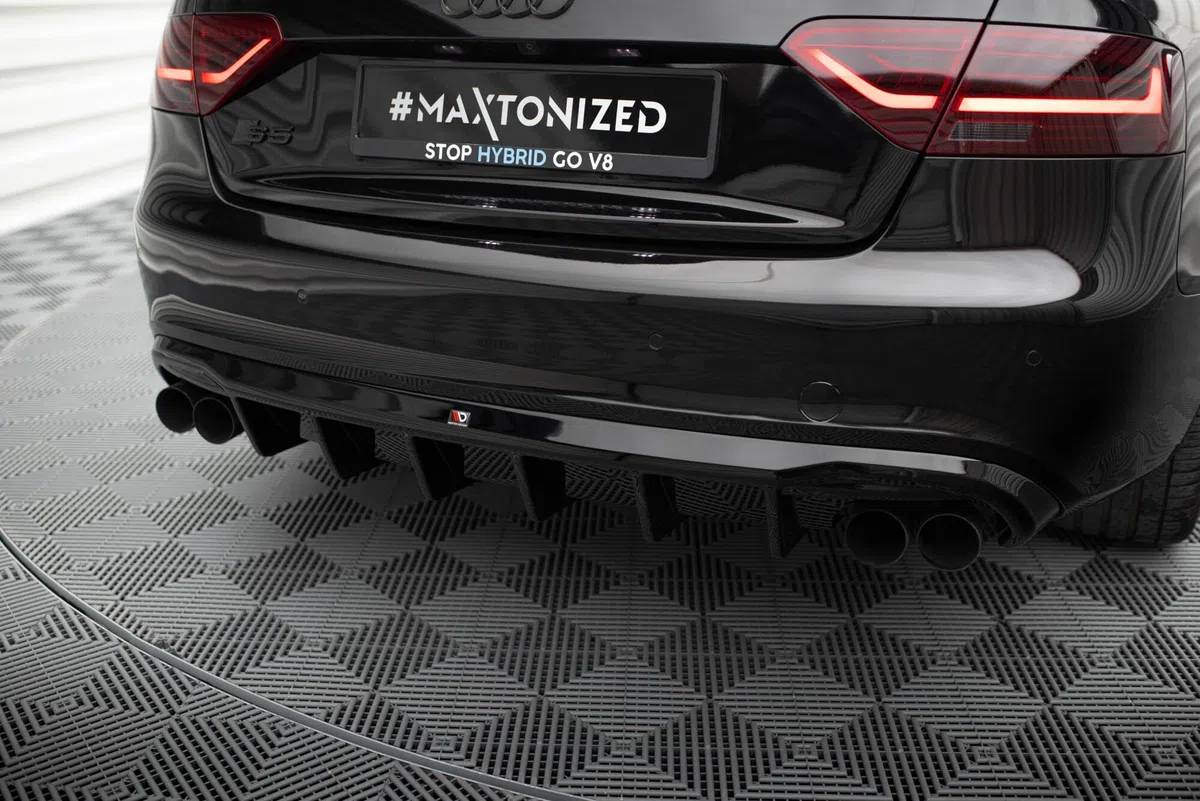 Maxton Design Heckdiffusor V.3 für Audi S5 / A5 S-Line Coupe/Cabrio B8 8T (2007-2011) Hochglanz schwarz