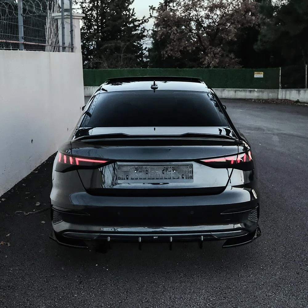 Hinten Splitter kompatibel mit Audi A3 8Y Limousine 2020–2024