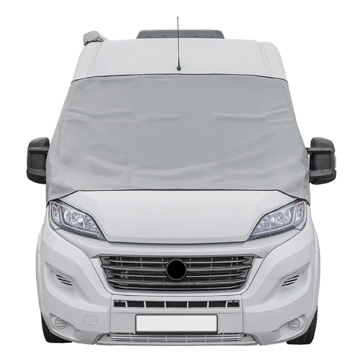 Preiswert&Gut Frontscheibenabdeckung kompatibel für FIAT Ducato X290 Weiß,Grau Wohnmobil UVSchutz (Grau) | Weiß,Grau verfügbar, UV-Schutz, Kompatibel mit X290