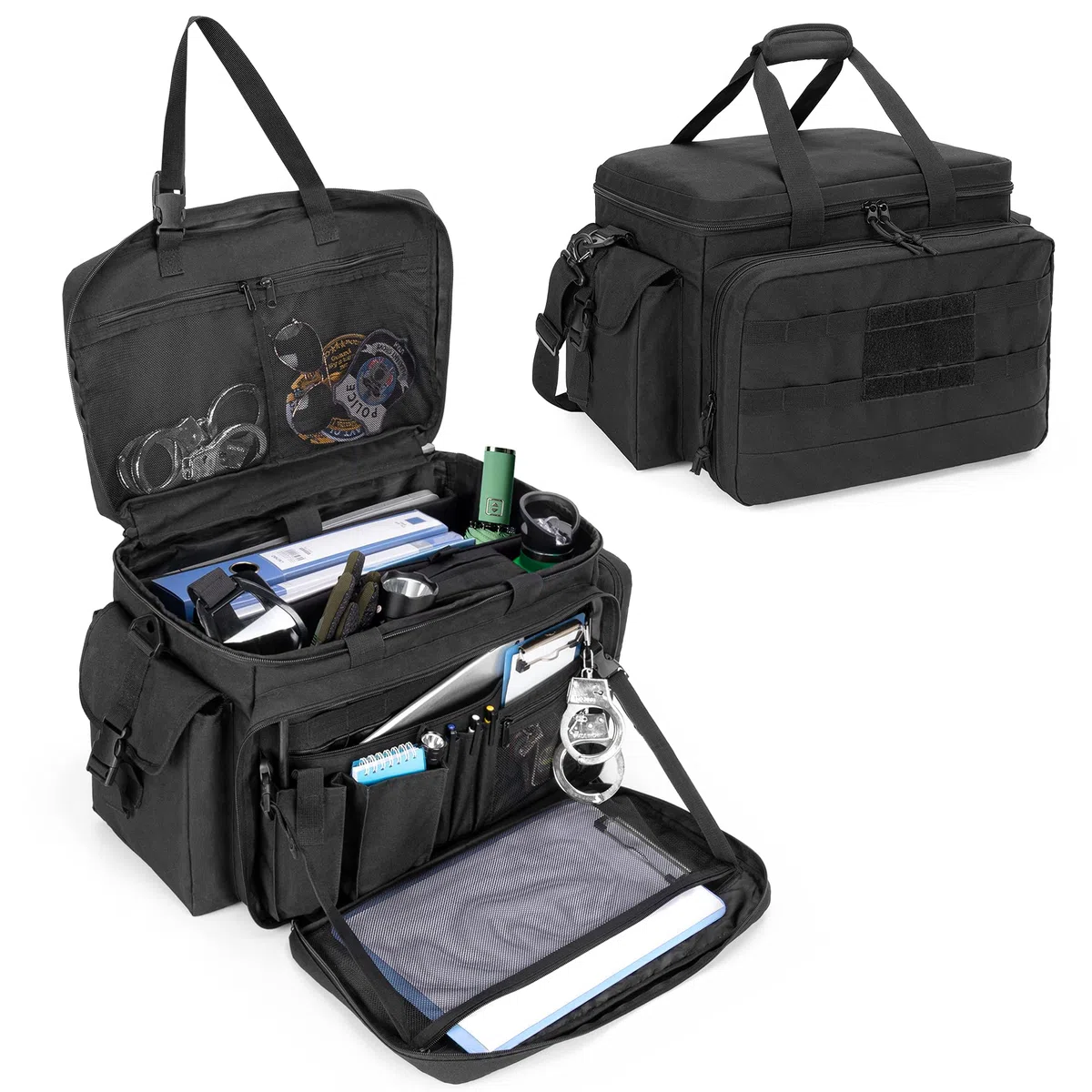 Samdew Taktische Tasche, Security Tasche für Polizei-Ausrüstung mit 15,6 Zoll Laptop-Schicht, MOLLE-Kompatibel