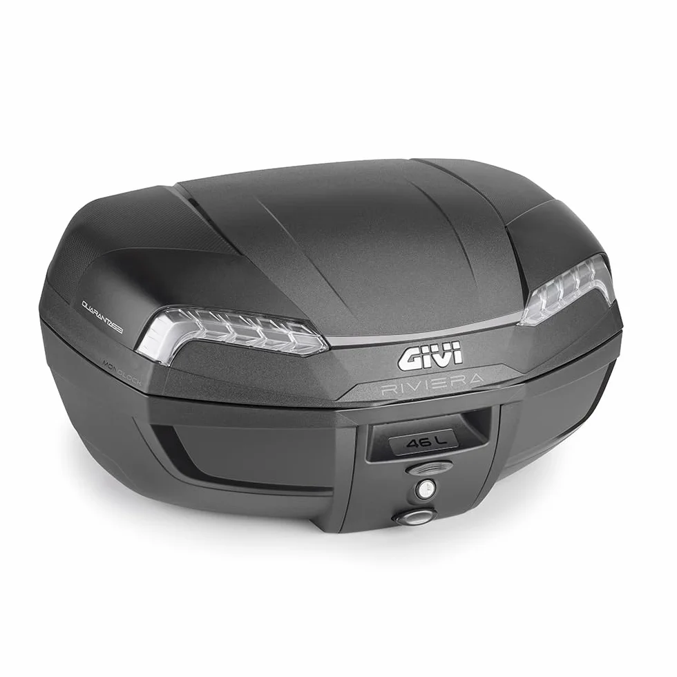 GIVI E46NT2 Monolock Topcase Motorradkoffer & Gepäck mit Befestigungsplatte inklusive Riviera Motorrad