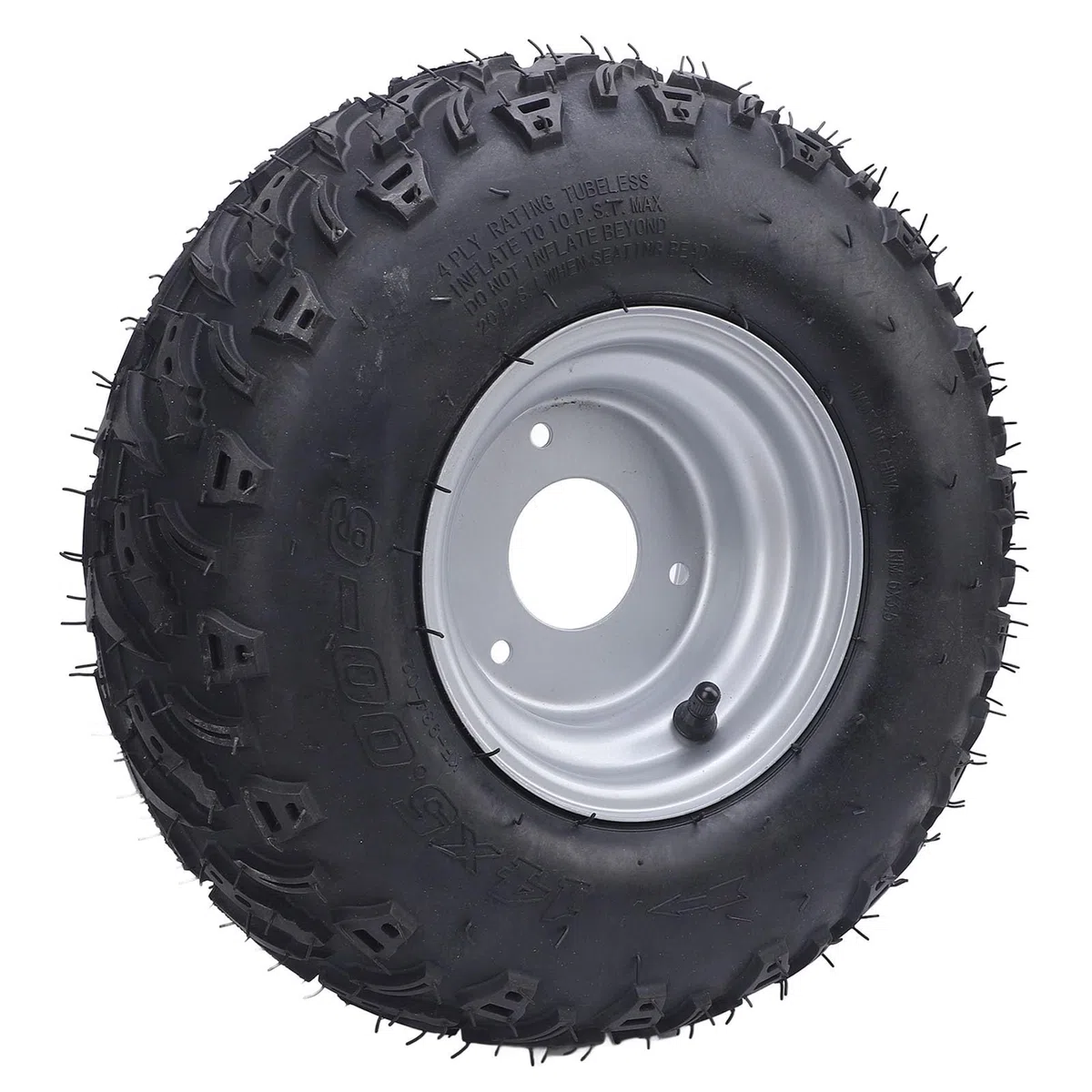 14x5.006 Tubeless -Reifen mit Hub, Verbesserter Off -Straßenhandhabung, Ideal für den ATV UTV Quad Golfwagen, Passt 6 -Zoll