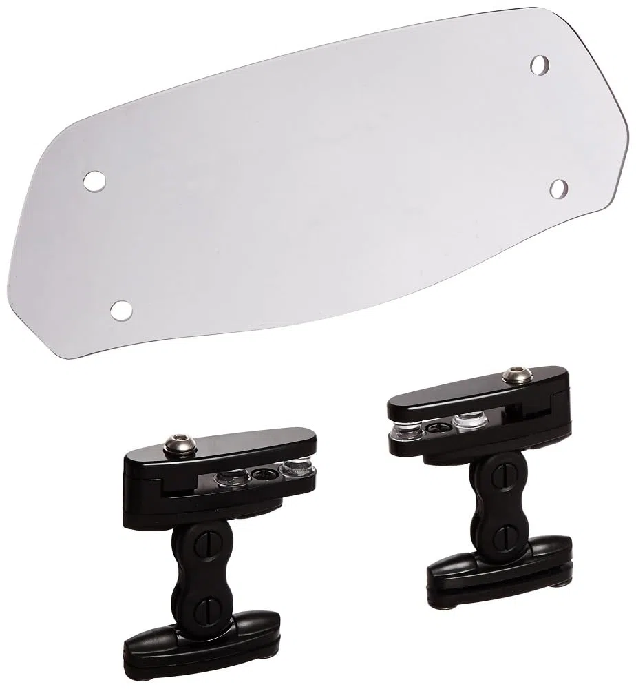 Puig 6319H Multiverstellbarer Clip-on Windabweiser für Motorradscheiben mit Positionsverstellung und robustem Design zur Verbesserung des aerodynamischen Schutzes, Getönt