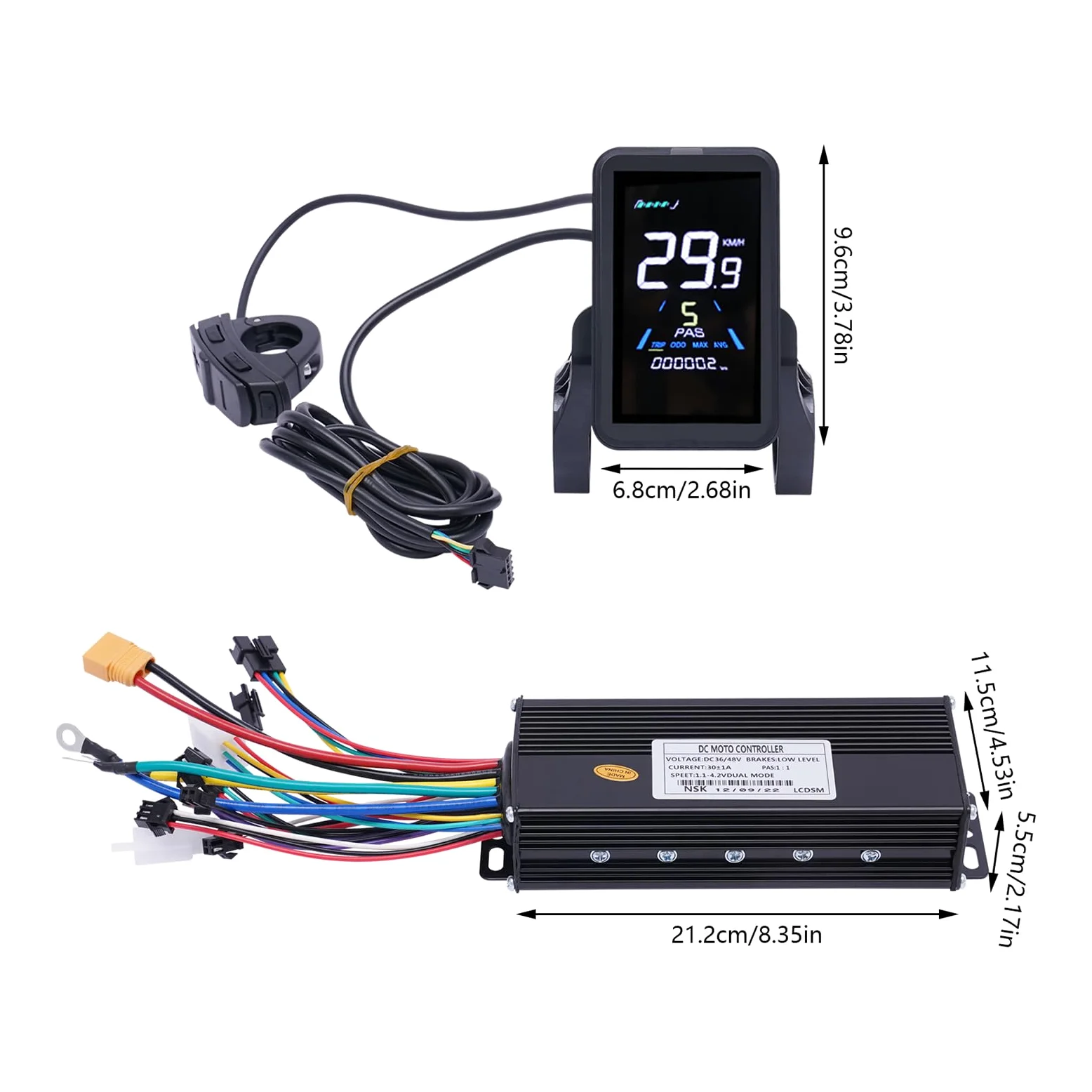 48V 1000W E-Bike Umbausatz Hinterradmotor, Elektrofahrrad Hinterrad Umbausatz Kit mit Display/Controller/PAS, Brushless Nabenmotor für 28" 29" 700C Fahrräder