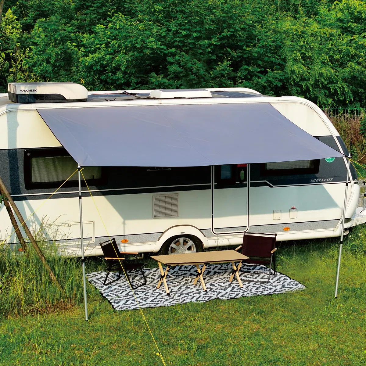 Sonnensegel Wohnwagen mit keder 2 Keder mit Ø 4.8& 6.8mm,sonnensegel keder Geeignet Wohnwagen,Wasserdicht und UV-beständig Wohnwagen sonnensege 3.5M