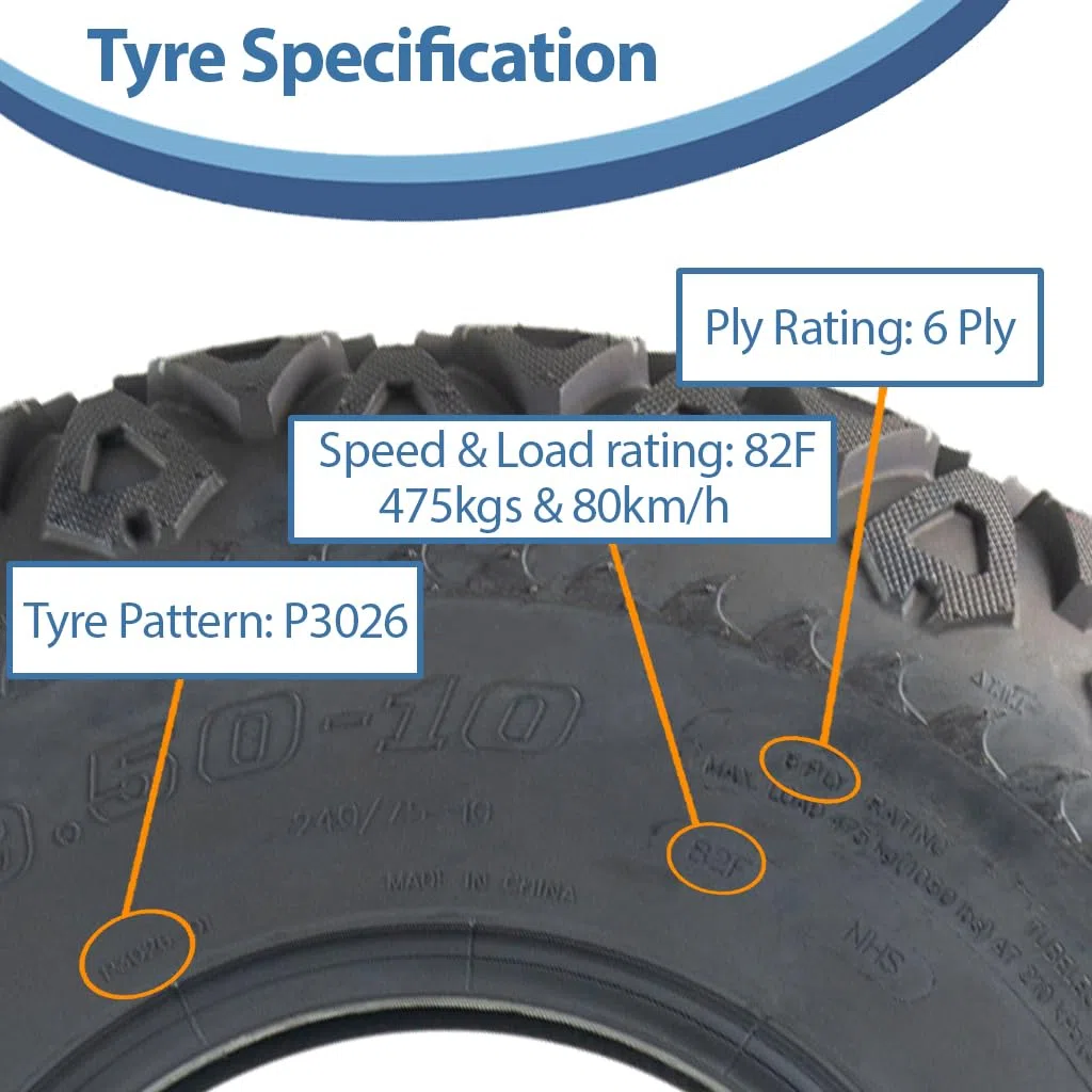 24x9.50-10 Utility ATV Gator Reifen P3026 Gras 6-lagig Tubeless Journey 240/75-10