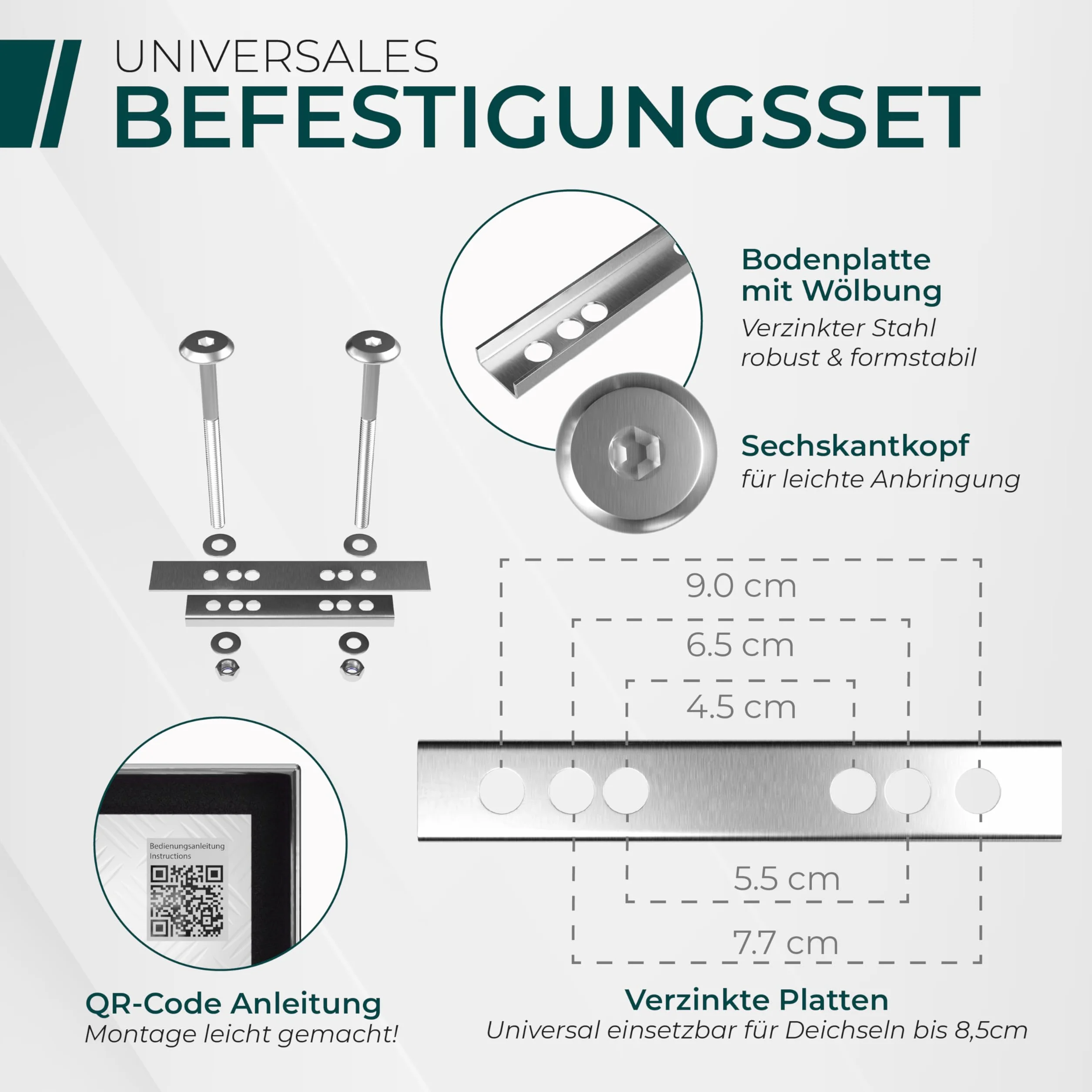 Wasserfeste Deichselbox Abschließbare Anhängerbox 50x17x20CM Transportbox