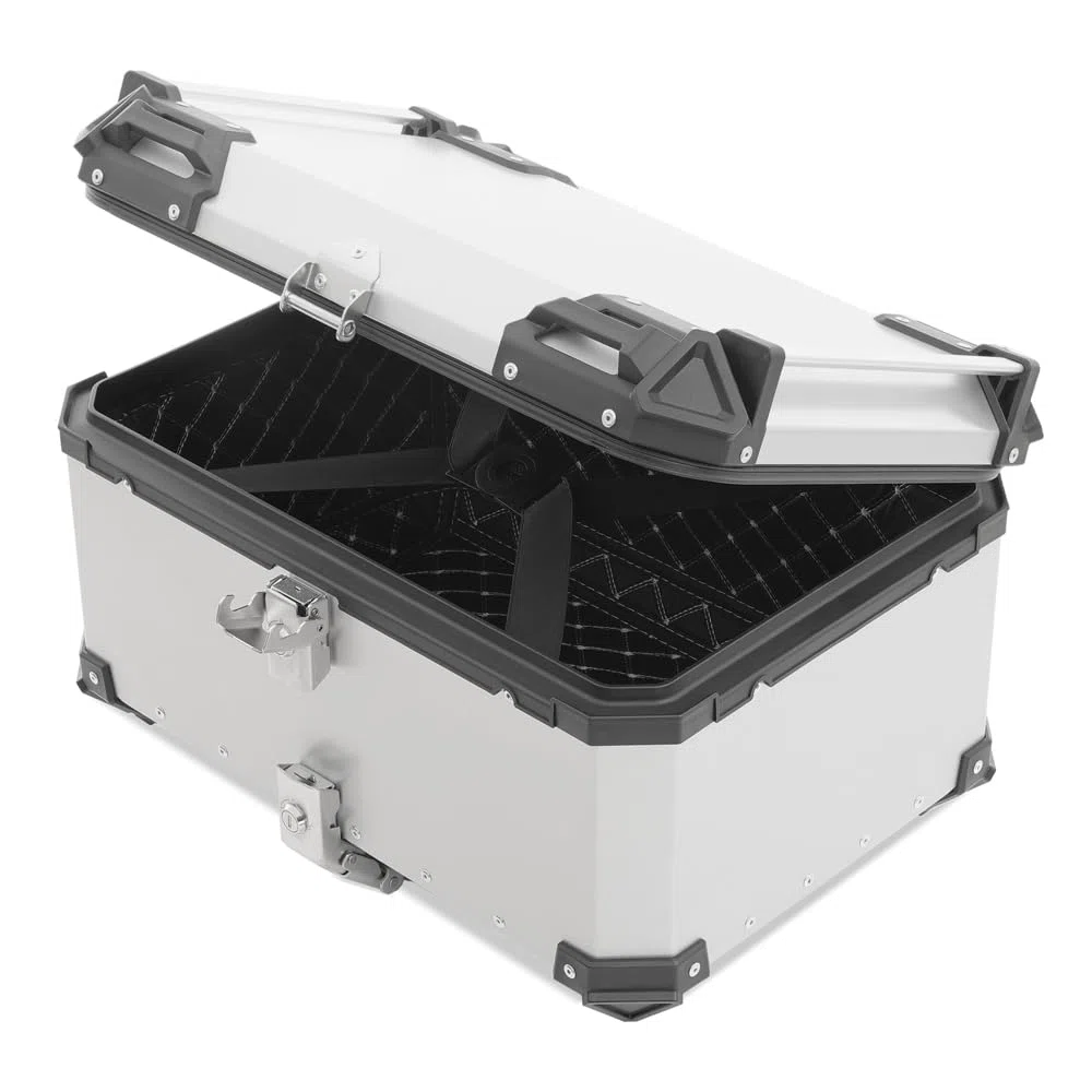 Top Case kompatibel mit BMW R 1250 GS/Adventure Aluminium Bagtecs XB65 Silber