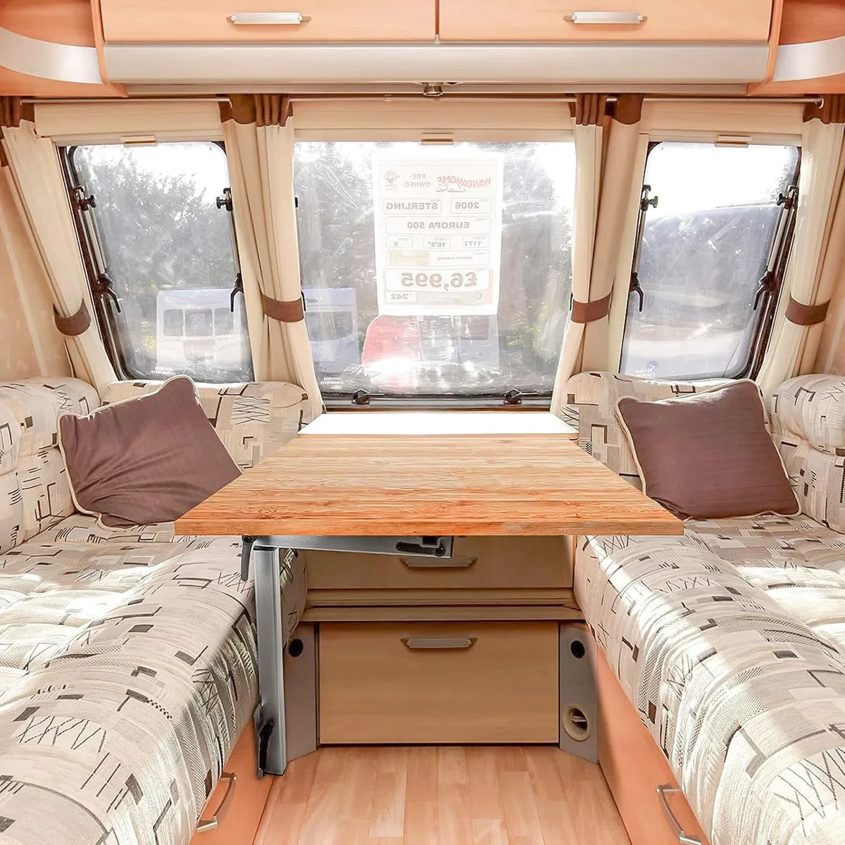 Abnehmbarer Tischbein-Campertisch-Set für Wohnwagen, Wohnmobil, Freizeitfahrzeug oder Yacht, 360 Grad schwenkbar