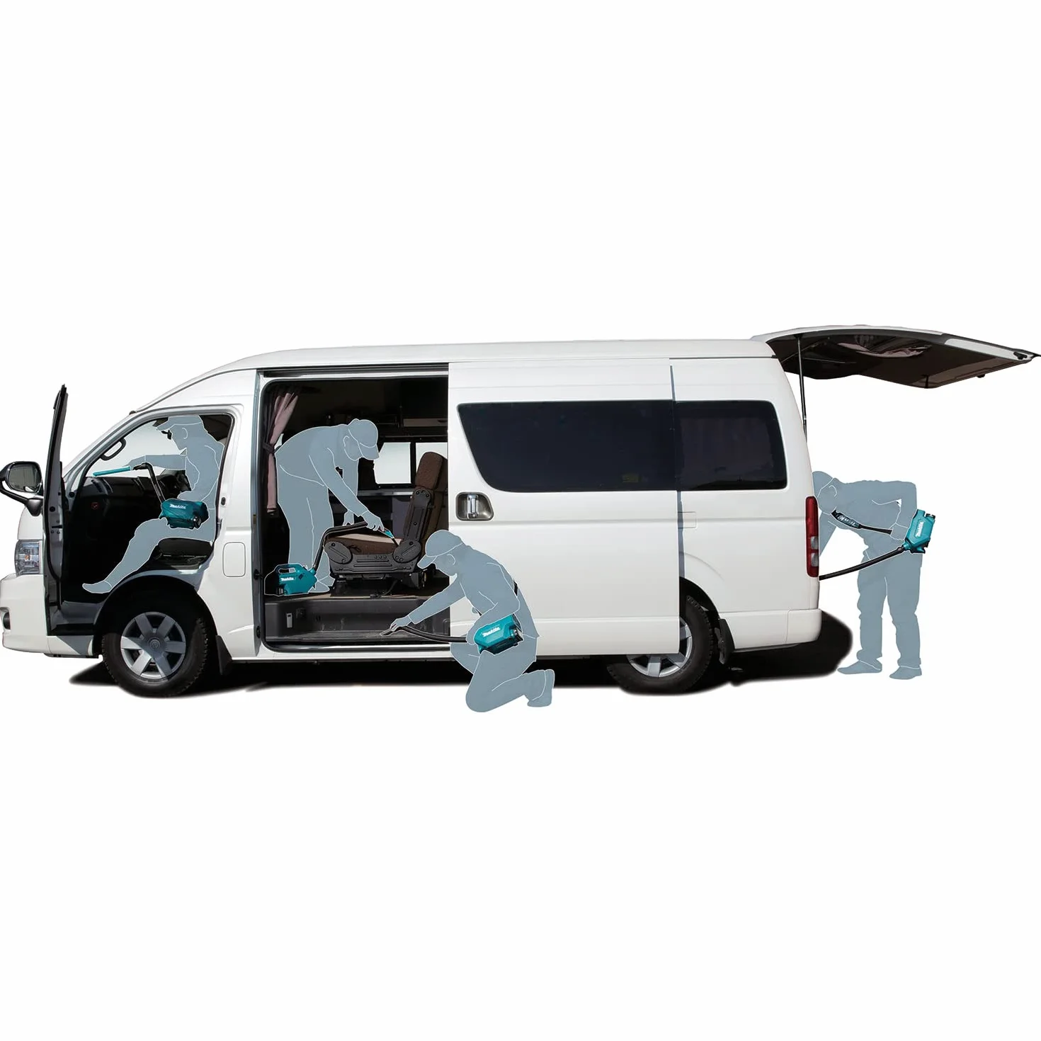 Makita CL121DZ Staubsauger 12 V Max CXT speziell für Auto, Bunt