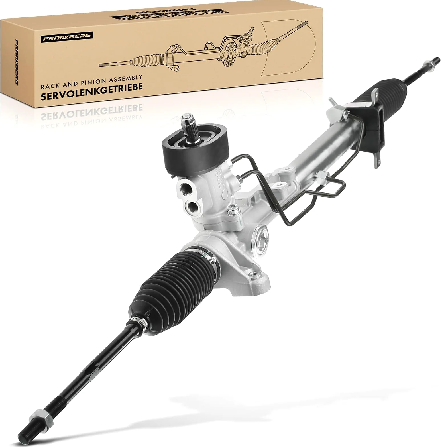Frankberg Lenkgetriebe Servolenkgetriebe Hydraulisch für Linkslenker mit Spurstangen Kompatibel mit A3 8L1 1.6L 1.8L 1.9L 1996-2003 Replace# 1J1422062D