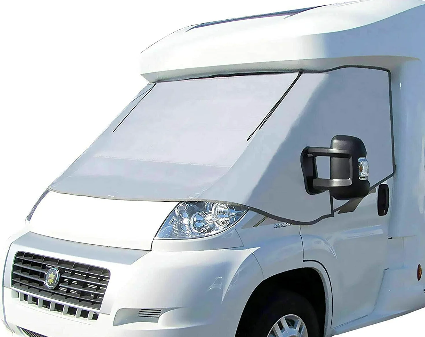 Außen Thermofenstermatte Silber Thermoschutz Abdeckung für FIAT Ducato, Peugeot Boxer, Citroen Jumper X250/290 von 2006-2026 Außenisoliermatte Wohnmobil Abdeckung Sonnenschutz
