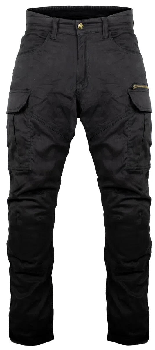 Cargo Aramid Motorrad Hose in schwarz mit Protektoren