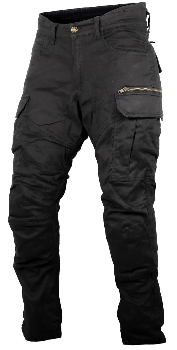 Cargo Aramid Motorrad Hose in schwarz mit Protektoren