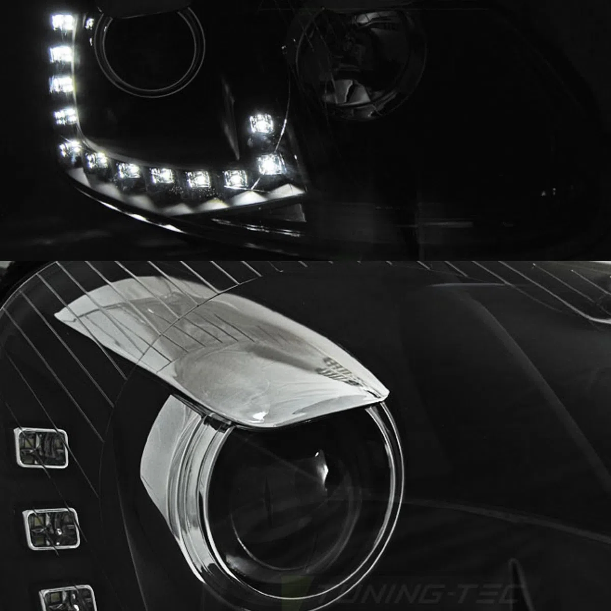 LED Frontscheinwerfer Set Schwarz mit Tagfahrlicht für VW Golf 5 V 2003–2009