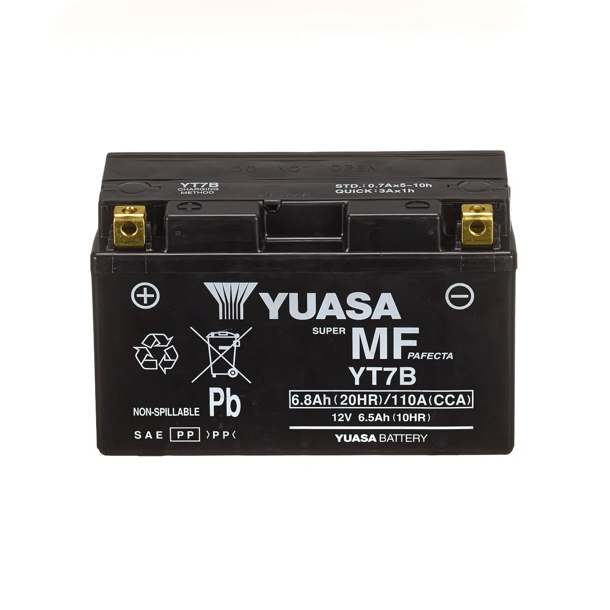 Yuasa YT7B 12V 110 CCA wartungsfreie AGM VRLA Motorradbatterie