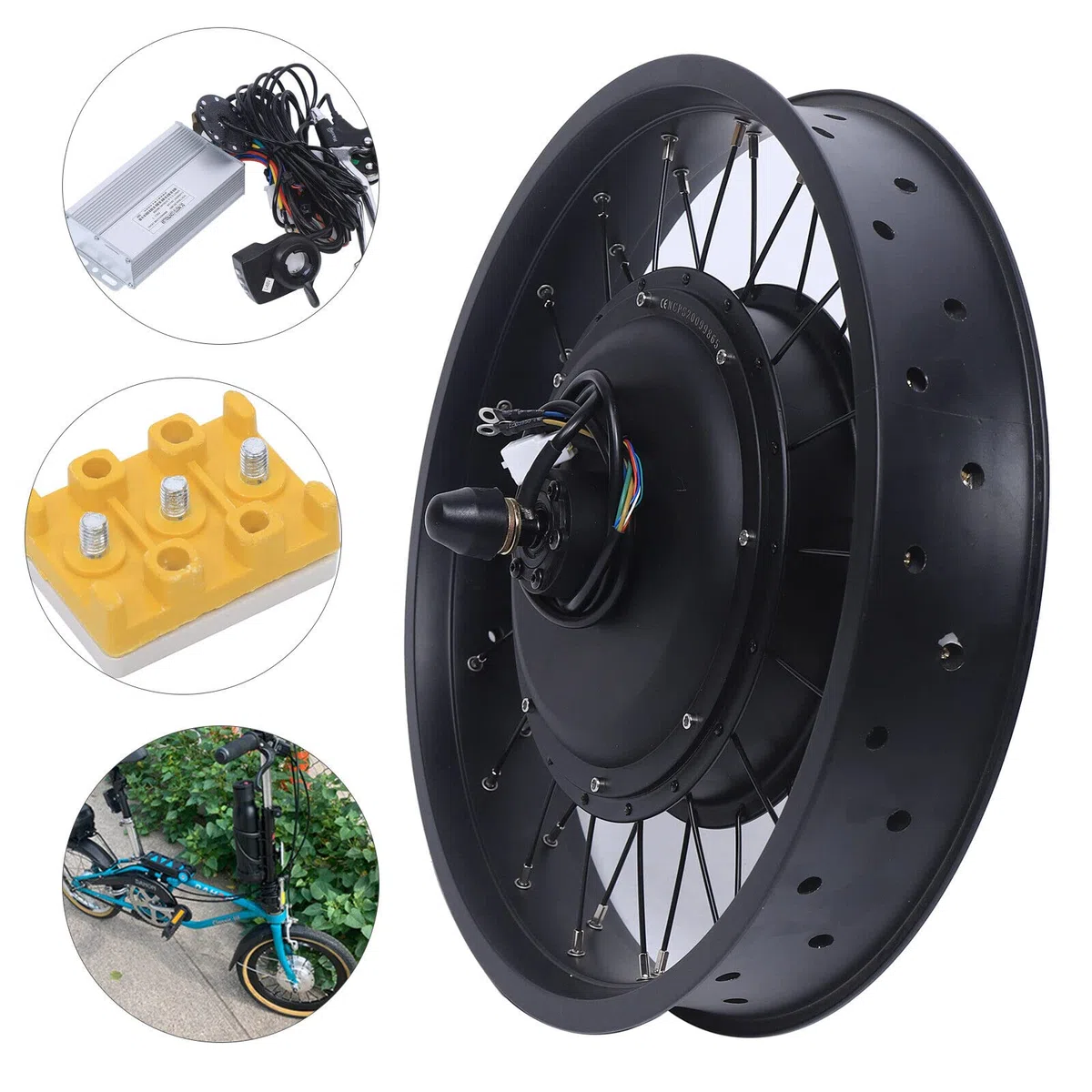1000W 48V 20 Zoll Elektro-Fahrrad Kit Ebike Elektrofahrrad Umbausatz Hinterrad E-Bike Motor Umrüstsatz Kit Hinterradnabenmotor für Hinterrad