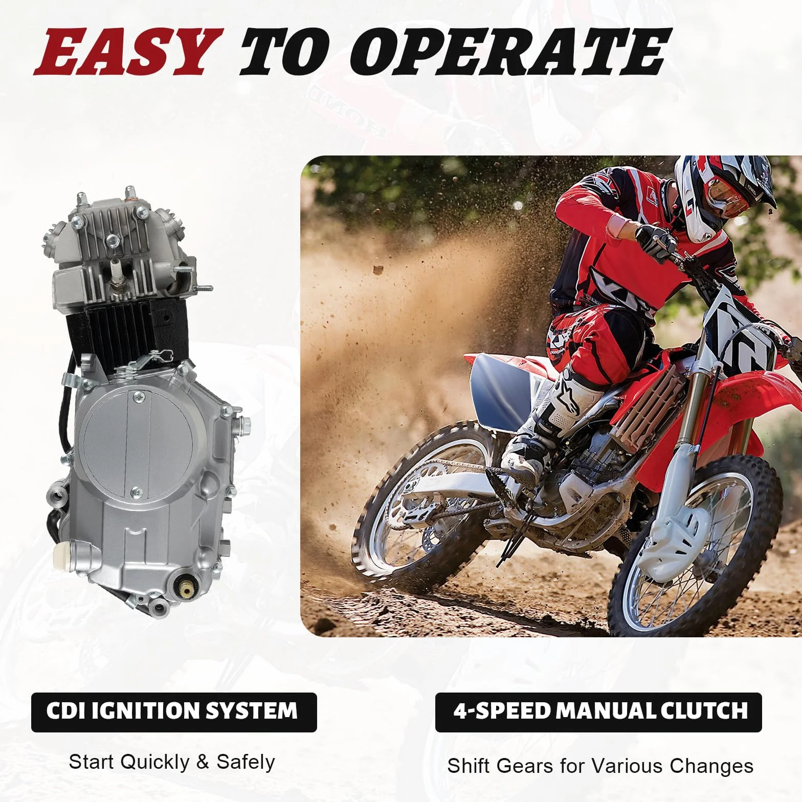 125ccm 4 Takt Motor Einzelzylinder mit Pedalstart CDI Zündung 4 Gang Dirt Bike Engine für ATV Go-Kart