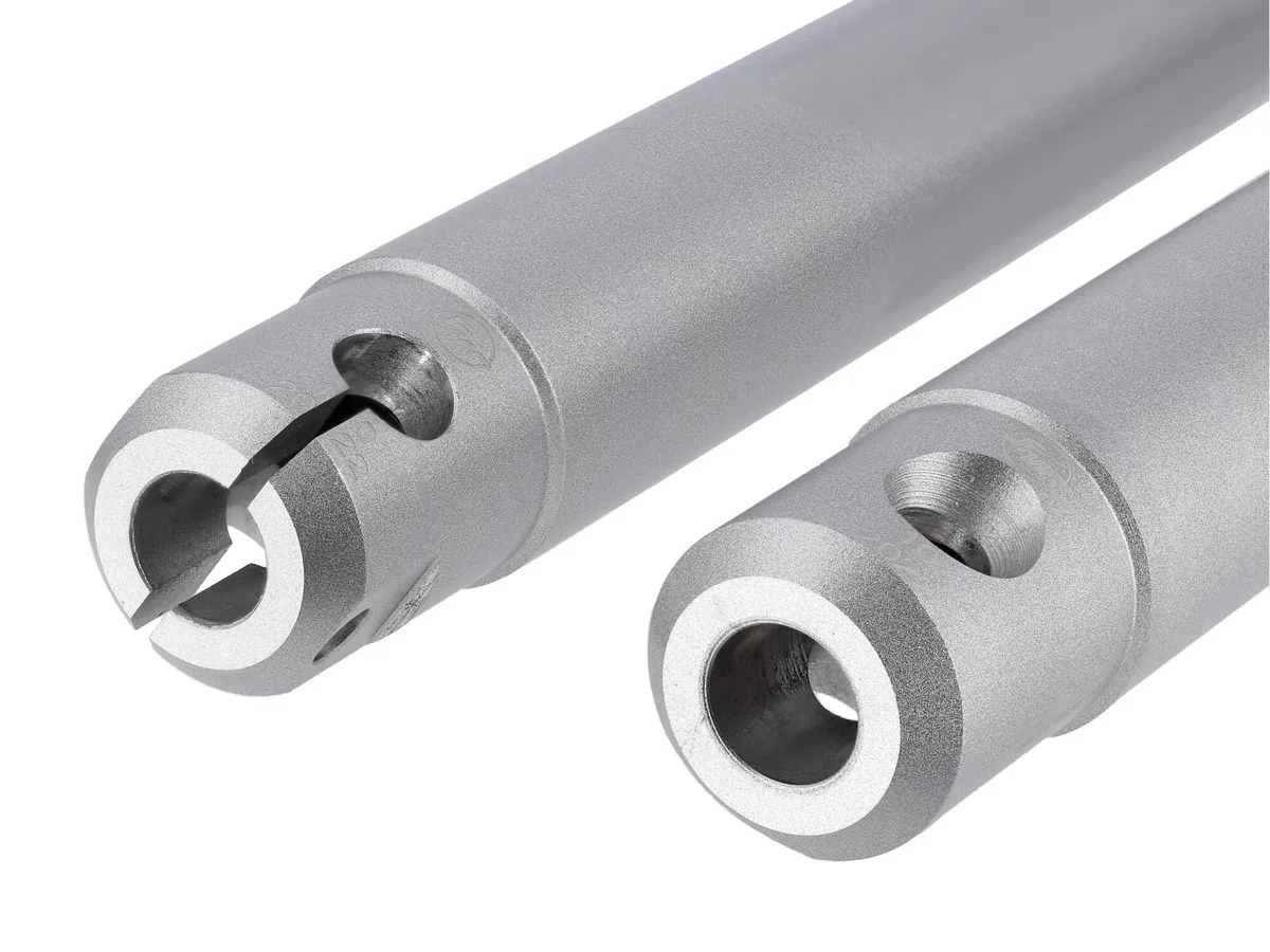 Set: Telegabel für Trommelbremse, Silber - Simson S50, S51, S53, S70, S83
