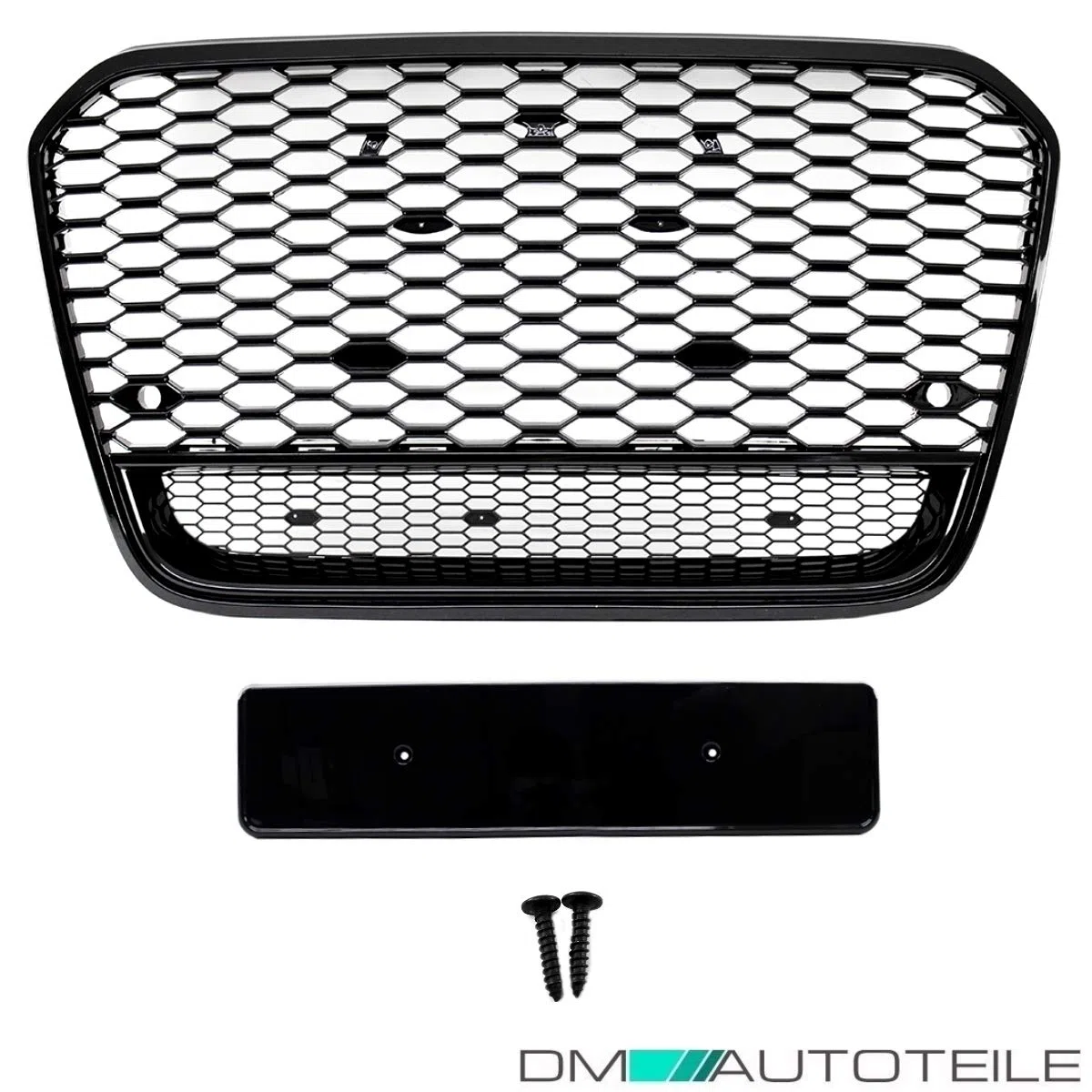 DM Autoteile Sport Wabendesign Kühlergrill Hochglanz Schwarz passt für A6 4G C7 bj 10-14 außer RS6 S6