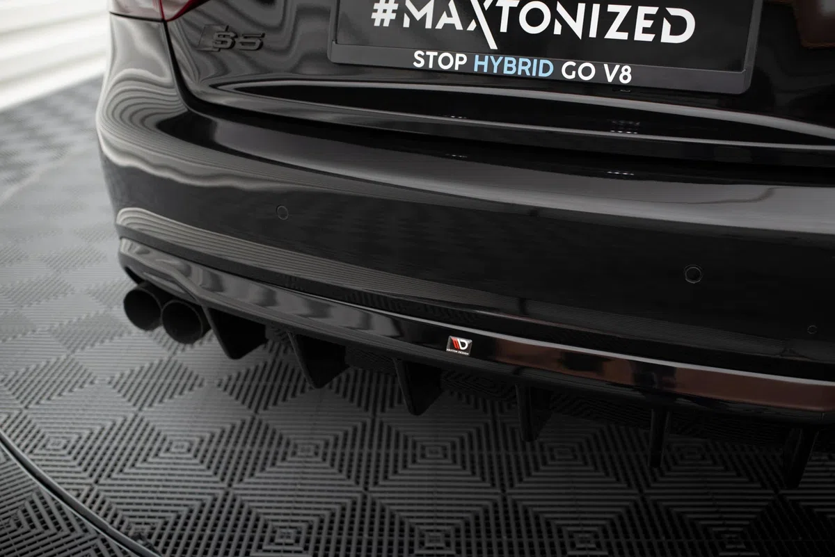 Maxton Design Heckdiffusor V.3 für Audi S5 / A5 S-Line Coupe/Cabrio B8 8T (2007-2011) Hochglanz schwarz