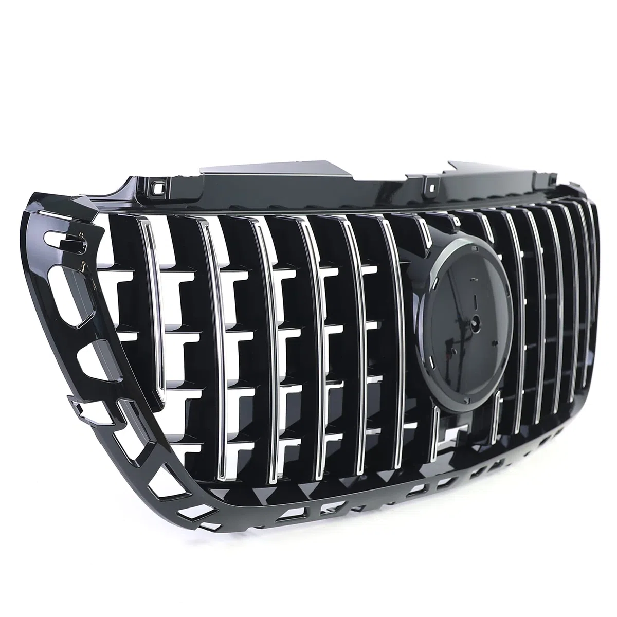Sport Kühlergrill Schwarz Glanz Chrom für Mercedes Sprinter W907 910 ab 18