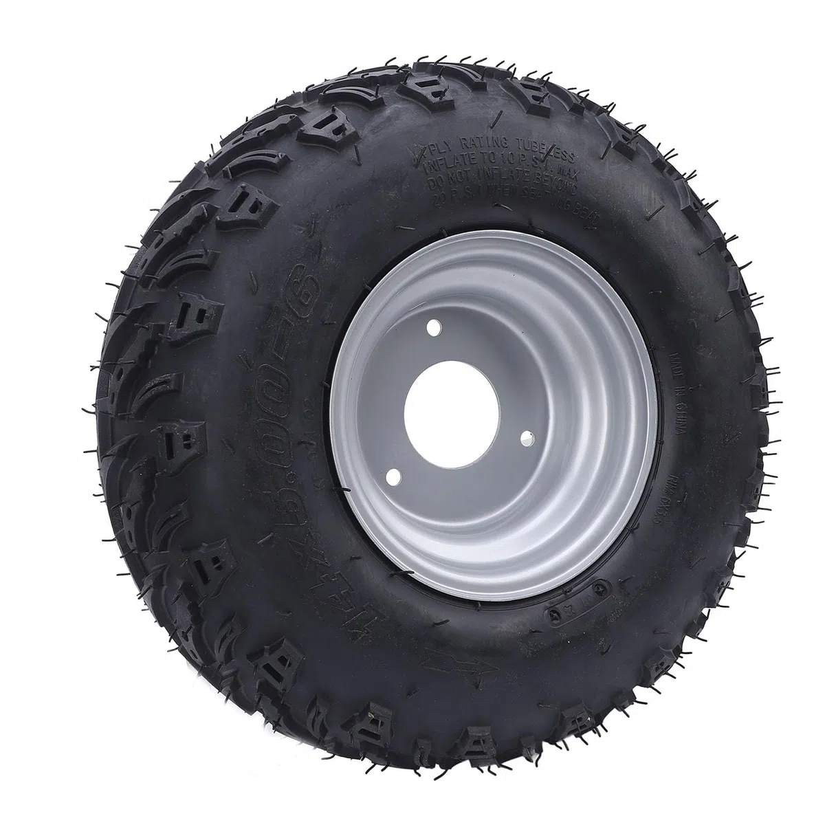 14x5.006 Tubeless -Reifen mit Hub, Verbesserter Off -Straßenhandhabung, Ideal für den ATV UTV Quad Golfwagen, Passt 6 -Zoll
