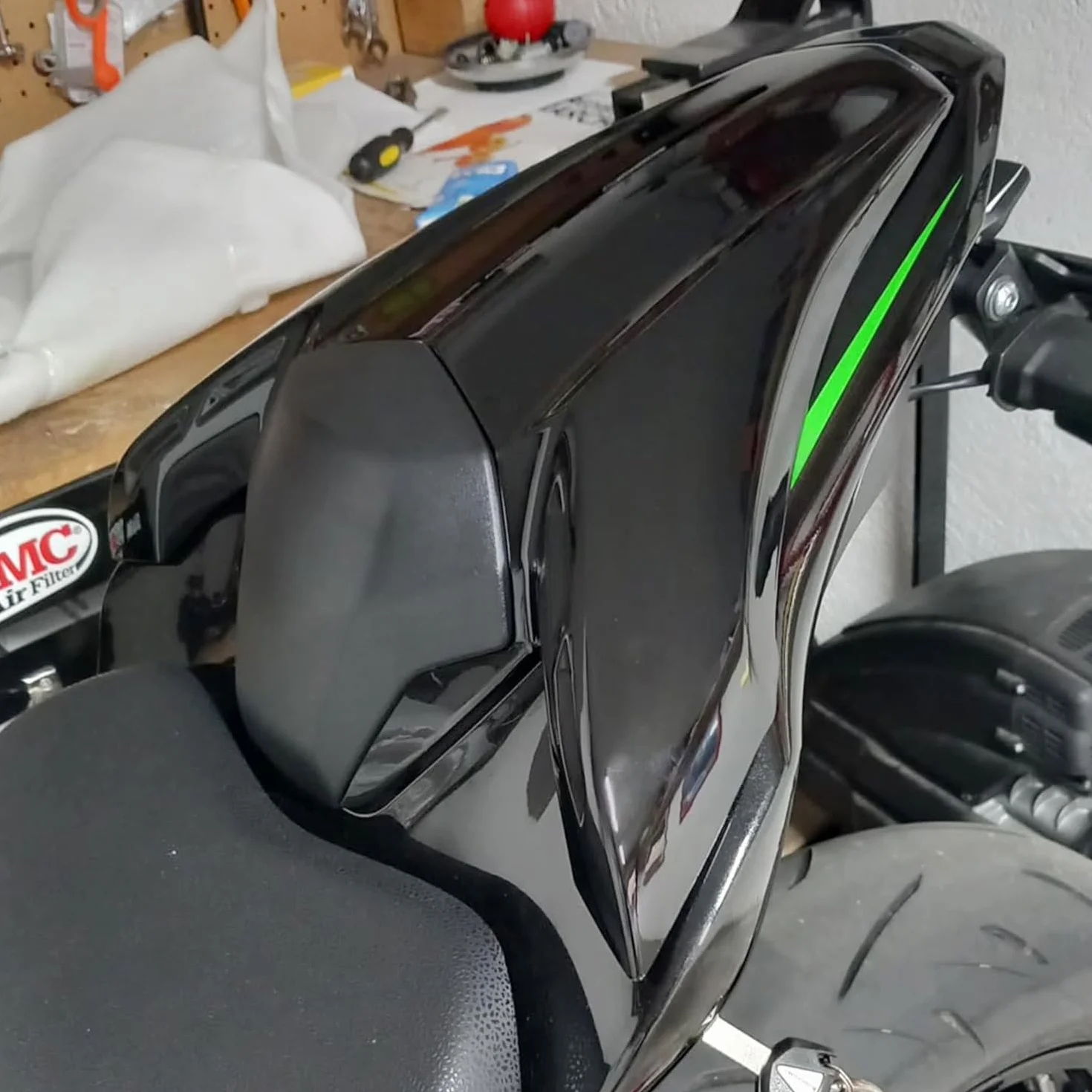 Motorrad Soziusabdeckung Sitzkappe für Z900 ABS Z 900 SE 2017-2024 Schwarz