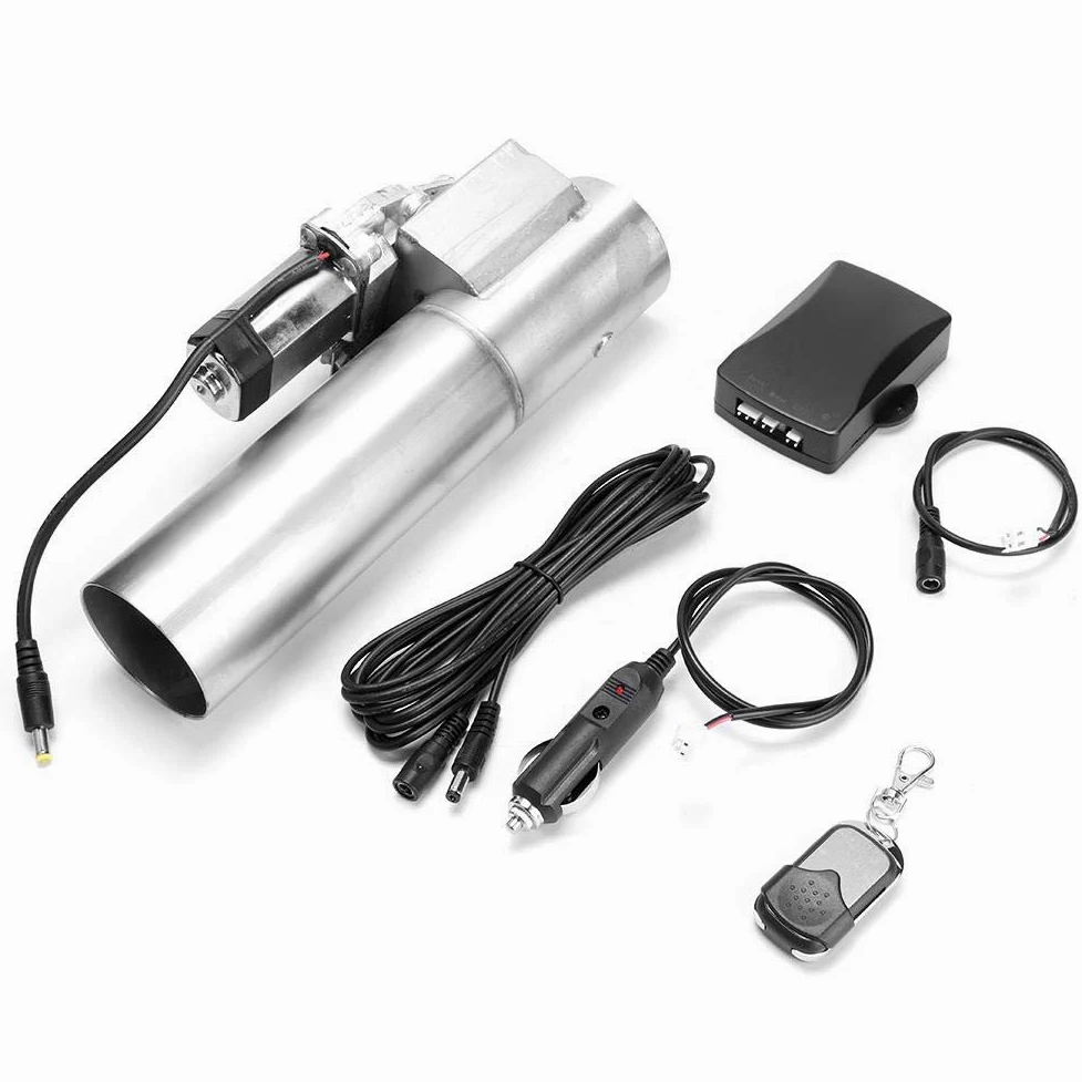 klappenauspuff,electric exhaust valve,Elektrisches Auspuffventil, Elektrisches Auslassventil 2,5 Zoll Edelstahl Elektrisch Abgasabgussrohr Ausschnitt e ausschneiden Ventil mit Fernbedienung