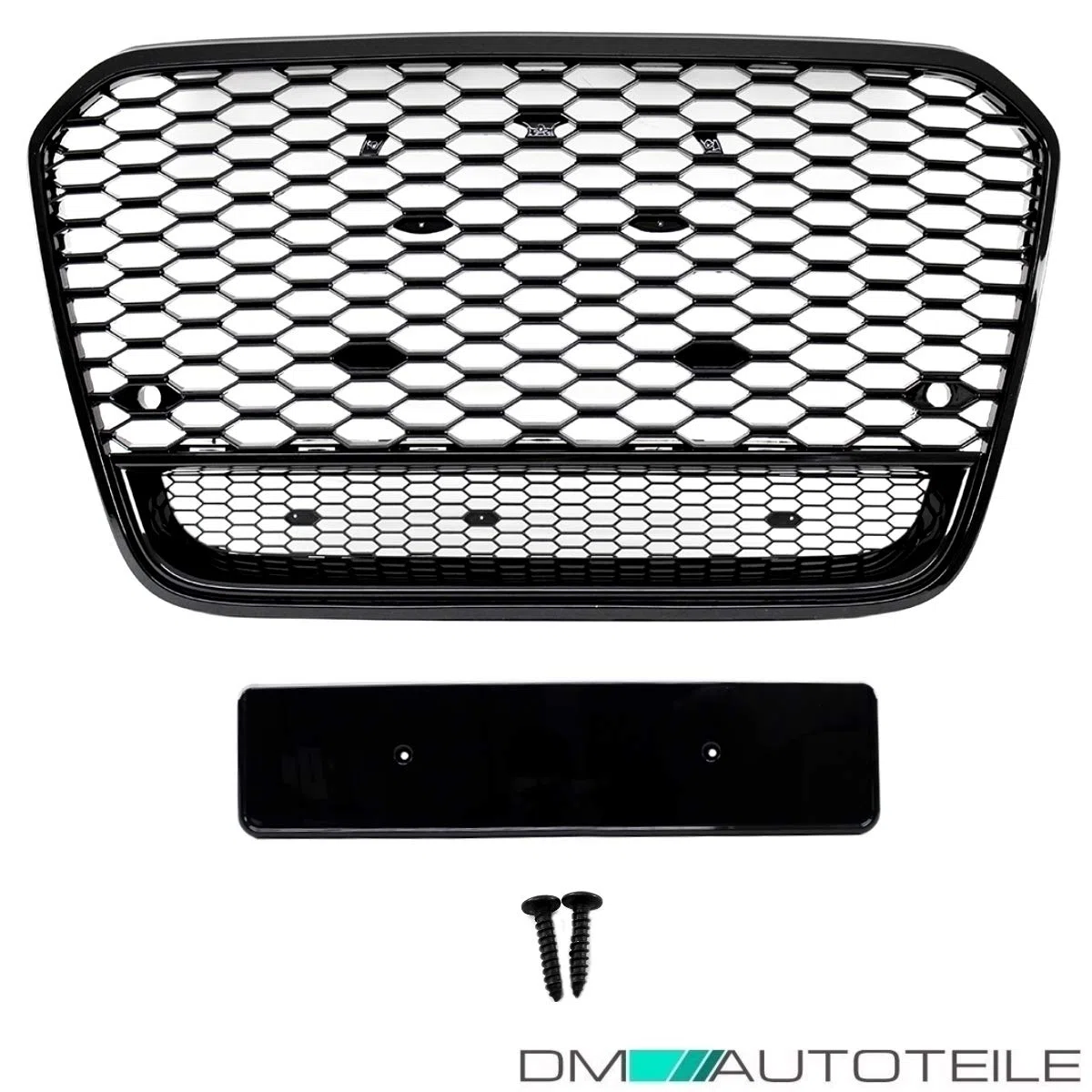 DM Autoteile Sport Wabendesign Kühlergrill Hochglanz Schwarz passt für A6 4G C7 bj 10-14 außer RS6 S6