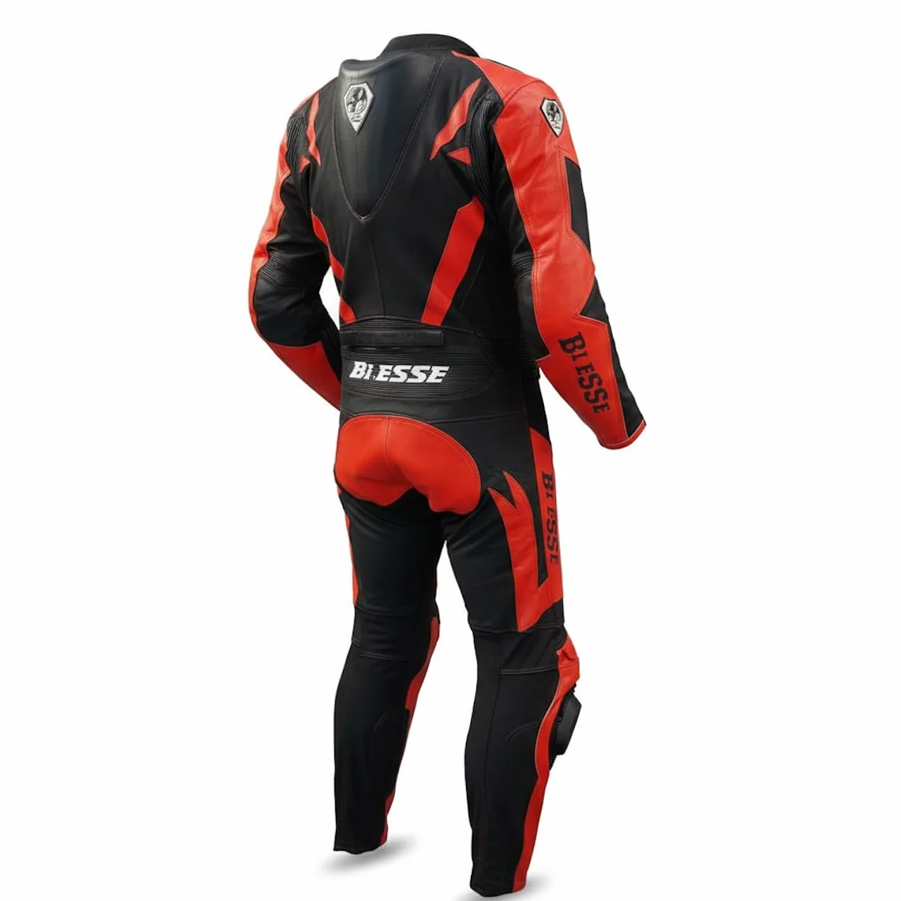 BI ESSE - Motorradanzug aus Leder und Stoff, ideal für Straßen, lange Reisen, Touring, Pitbike,komplett mit Höcker und harten Protektoren