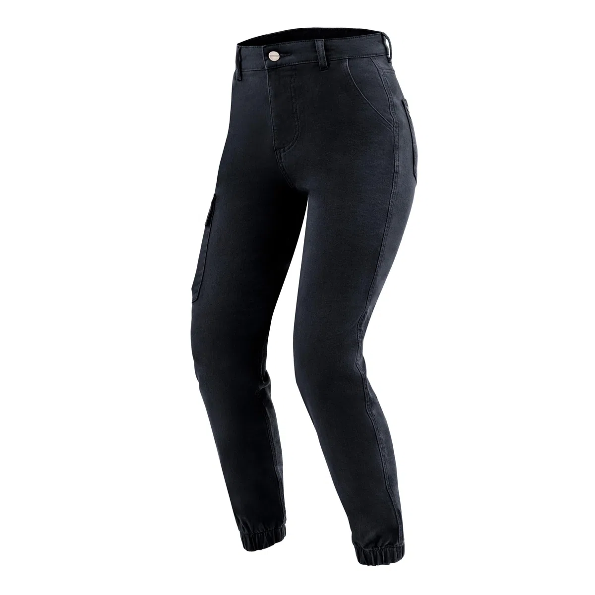 OZONE MOTO Jane Lady Motorradjeans Damen | Aramidfaser Futter | Knieprotektoren Stufe 2 | Taschen für Hüft und Steißbeinprotektoren | Cargotasche | Jogger Fit