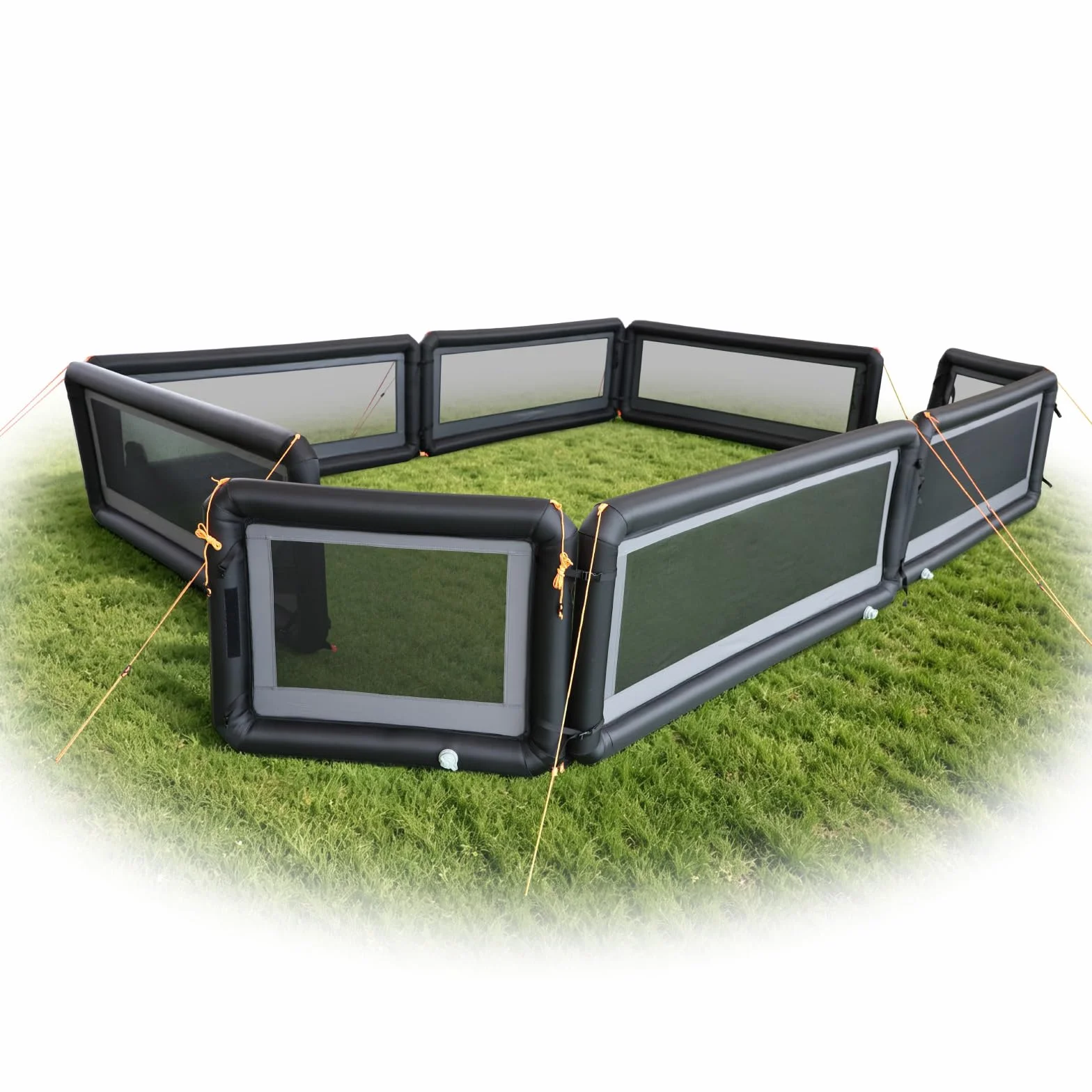 Aufblasbarer Modulzaun für Haustiere und Wohnmobile - Stabil und Flexibel (400x300cm (Freestanding No Caravan Needed))