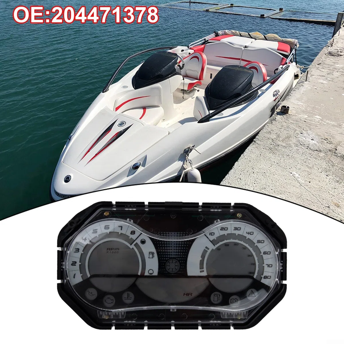 Motorrad LCD Tacho Gauge Cluster für SeaDoo RXP-X RXT-X GTX 278002270 Motorrad Tacho Instrumentententafel 27800207